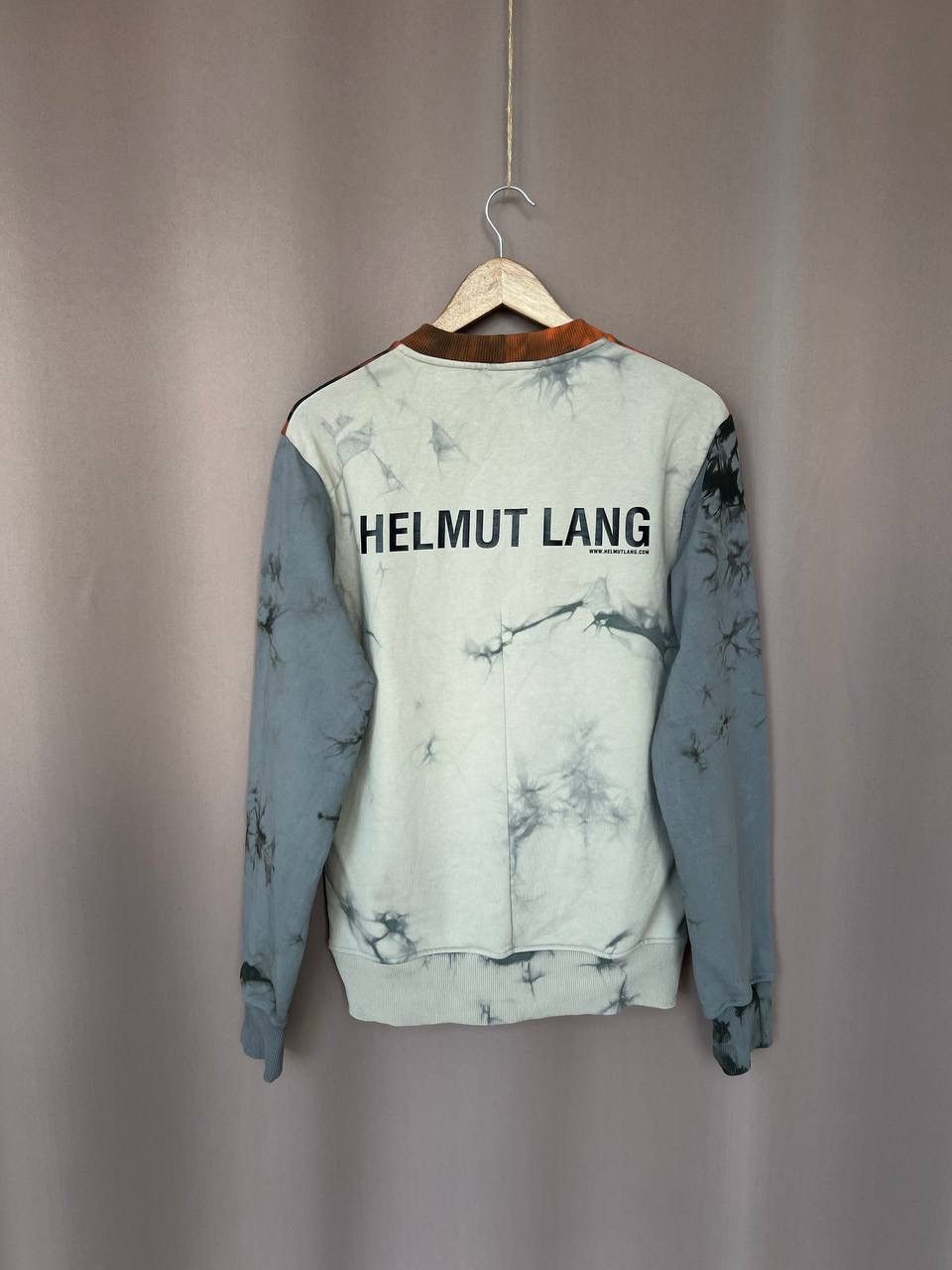 Helmut Lang Helmut Lang Tie Dye Logo Crew Sweatshirt Mens Size S/M Size US S / EU 44-46 / 1 - 7 Thumbnail