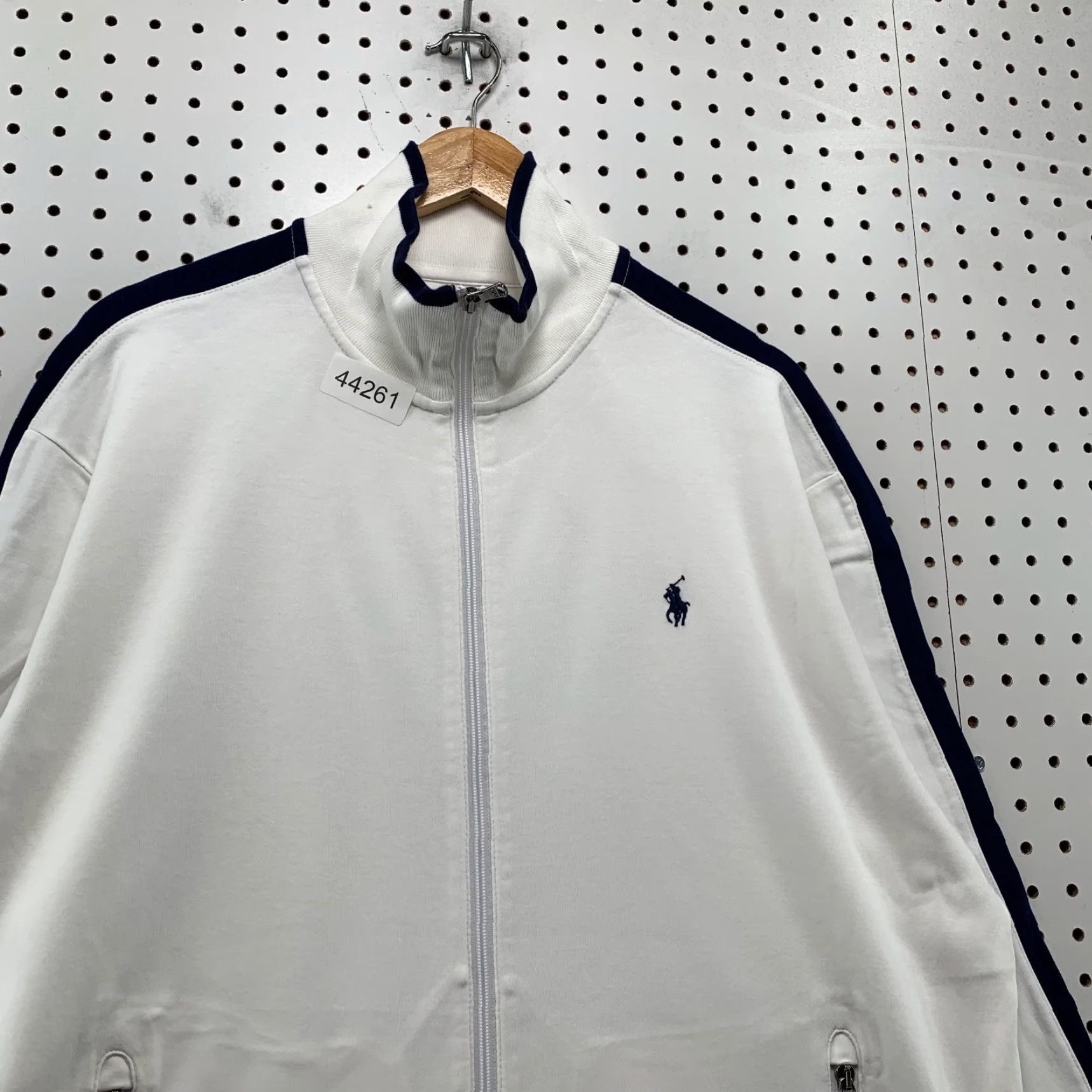 Polo Ralph Lauren Polo Ralph Lauren Performance Track Zip Jacket Mens 2XL White Long Sleeve Shirt Size US XXL / EU 58 / 5 - 7 Thumbnail