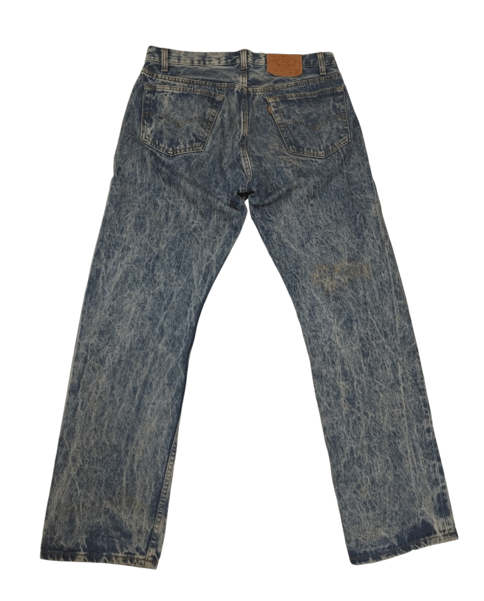 If Six Was Nine × Le Grande Bleu (L.G.B.) × Levi's Crazy acid wash Levi’s Vintage Jeans Size US 34 / EU 50 - 7 Thumbnail