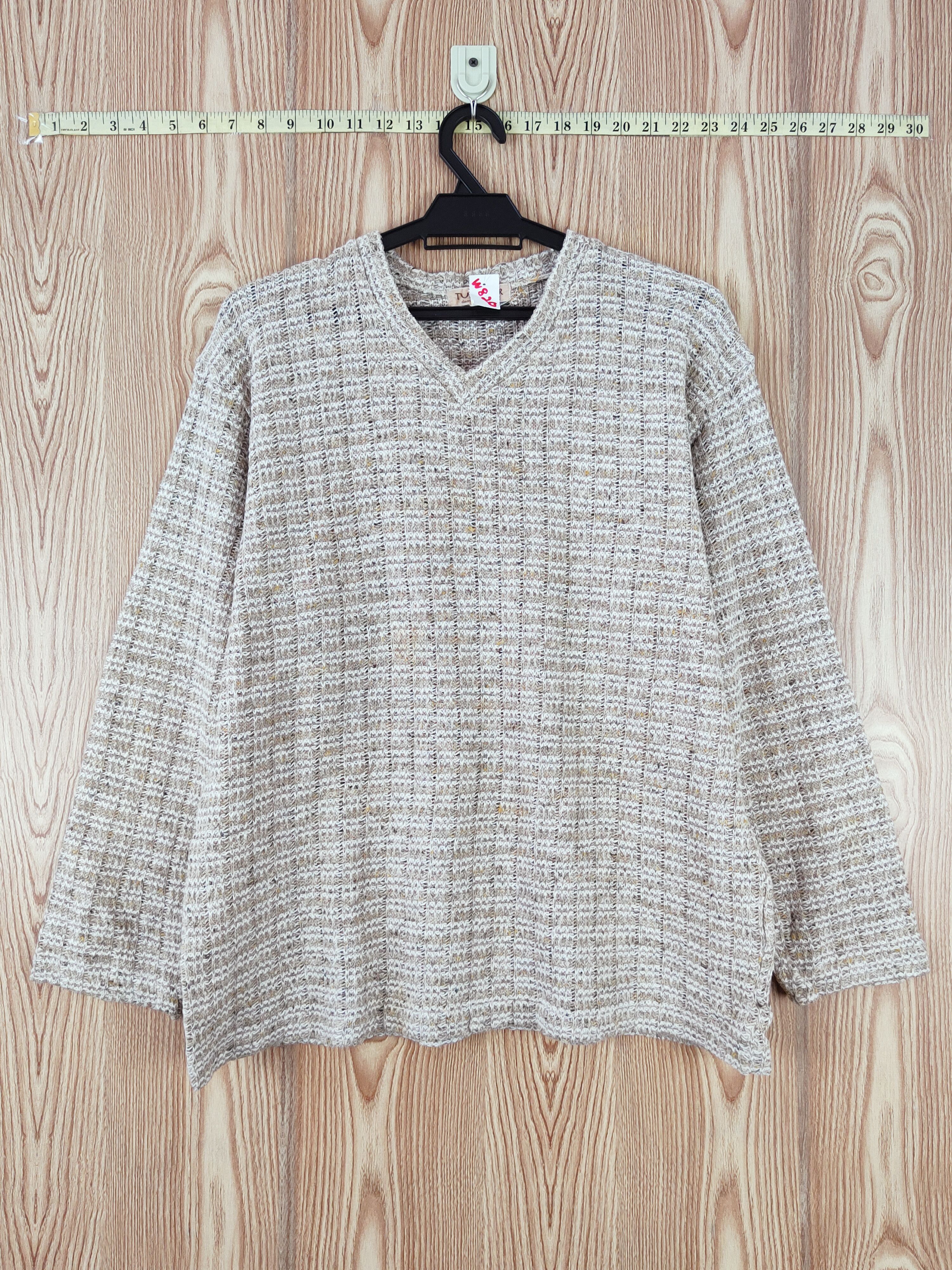 Homespun Knitwear × Japanese Brand × Vintage Tumkur Brown Mesh Net Knitwear vintage #W821 Size US M / EU 48-50 / 2 - 1 Thumbnail