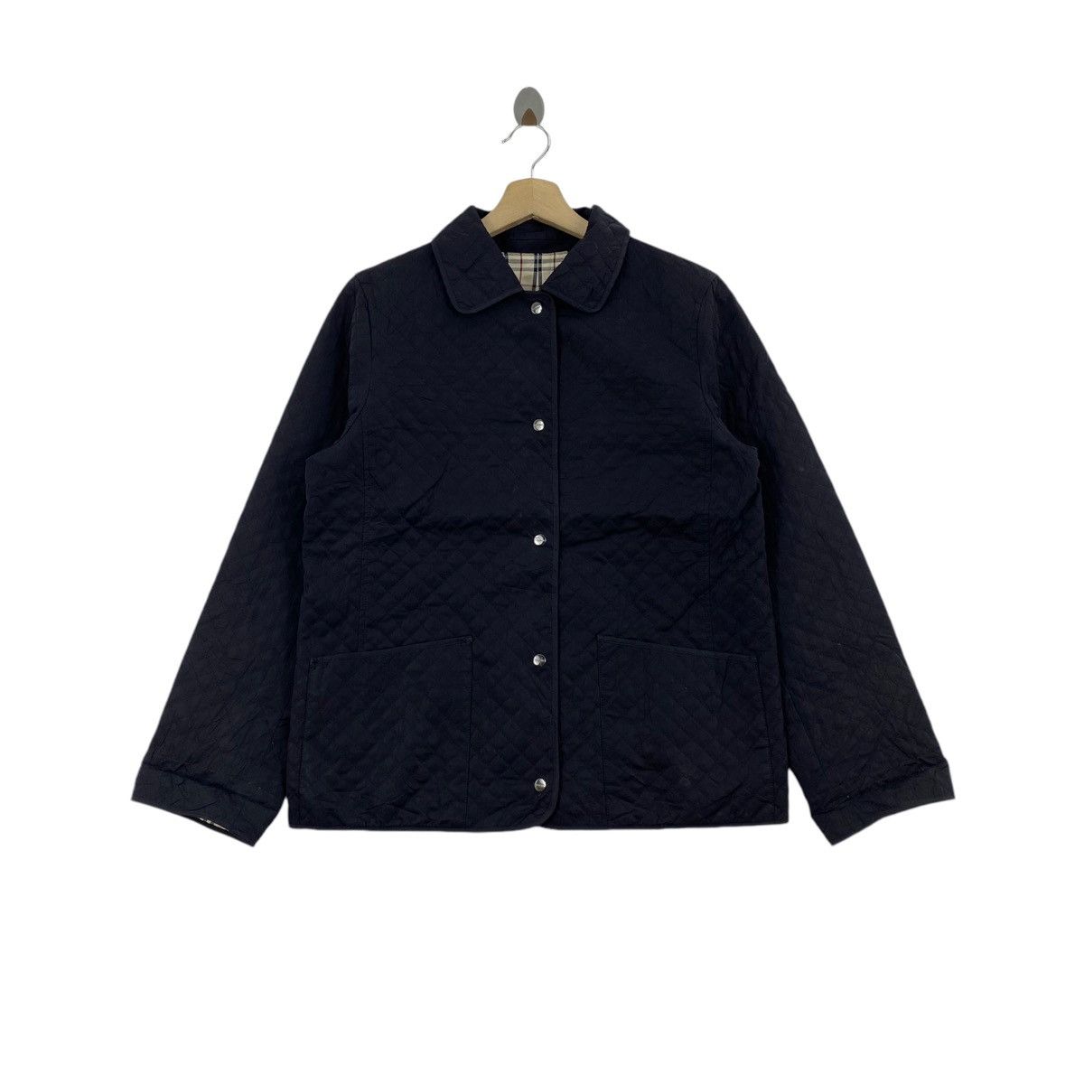 Burberry Vintage BURBERRYS Nova Check Tartan Plain Quilted Black Size US M / EU 48-50 / 2 - 1 Thumbnail