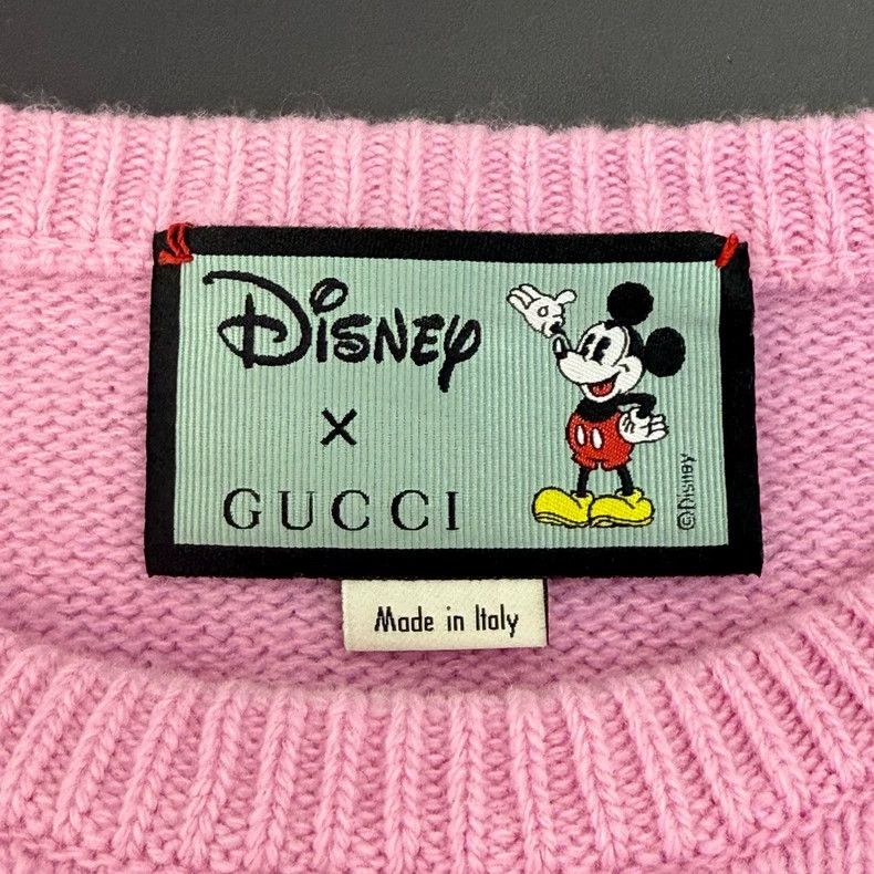 Gucci Gucci Pink co-branded classic logo Mickey Mouse wool sweate Size L / US 10 / IT 46 - 5 Thumbnail