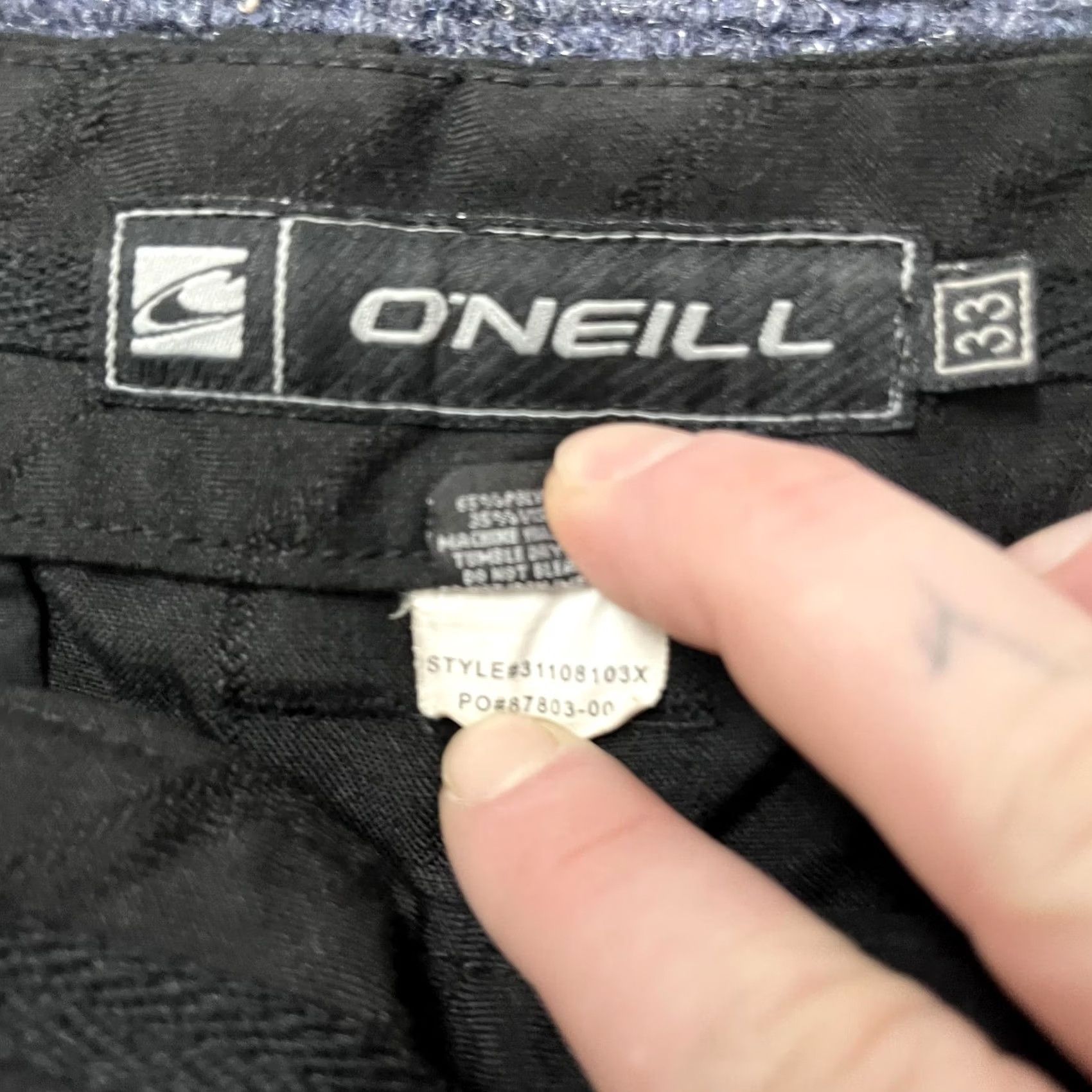 O'Neill O'Neill Shorts Mens 33 Brown Striped Chino Flat Front Casual Skate Surf Summer Mens Size US 33 - 2 Thumbnail
