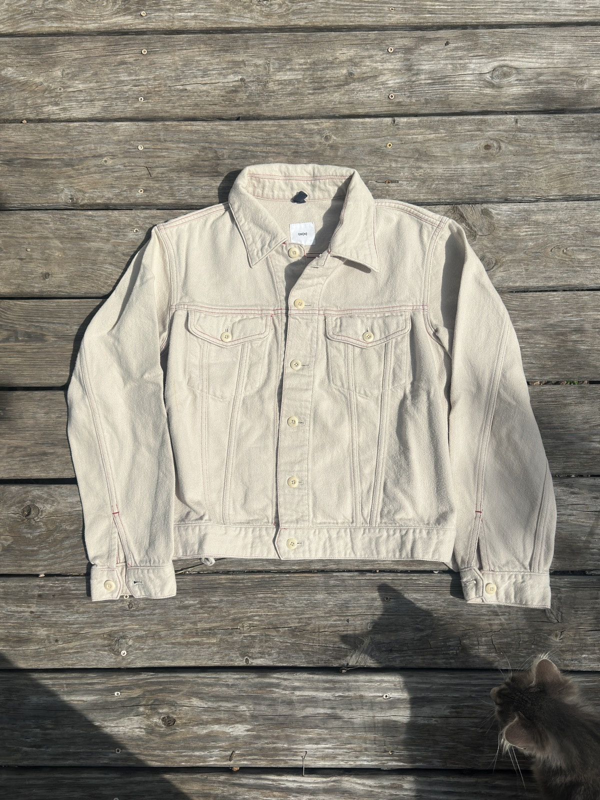 Ts(S) White/cream denim jacket cropped Size US M / EU 48-50 / 2 - 1 Thumbnail