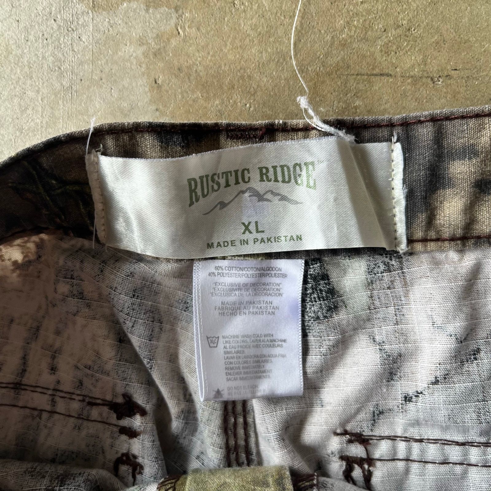 Vintage VINTAGE RUSTIC RIDGE CAMO PANTS CARGO 26X27 HUNTING BAGGY Size US 26 / EU 42 - 3 Thumbnail