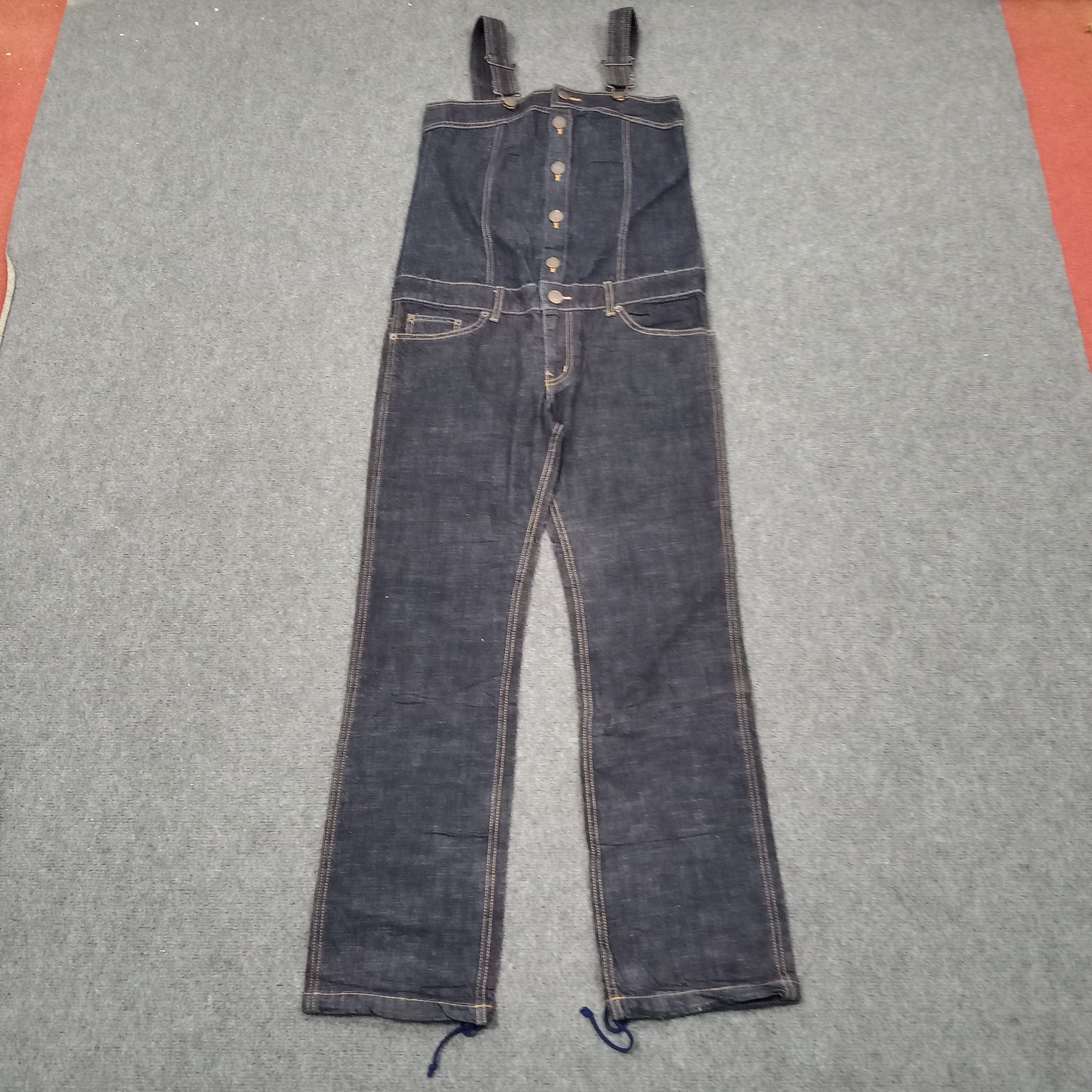 Japanese Brand X-girl Japanese Brand Baggy Overall Denim Jeans c235n13 Size 35" - 1 Thumbnail