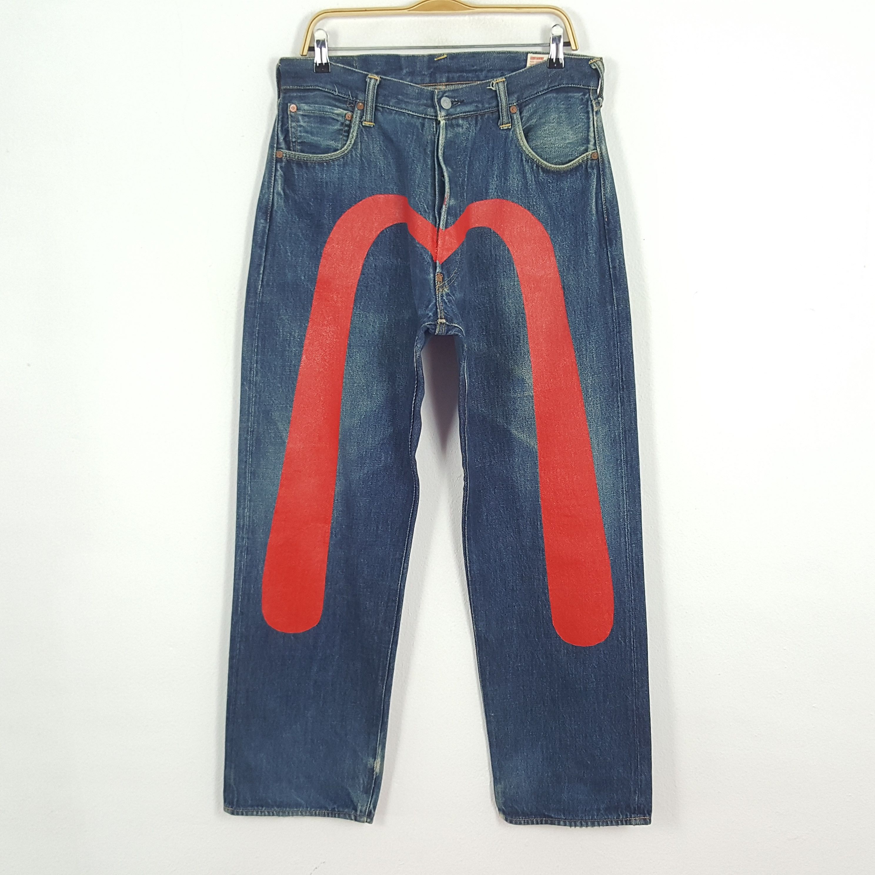 Evisu × Vintage Vintage Evisu Yamane Selvedge Custom Art Denim Jeans Size US 32 / EU 48 - 1 Thumbnail
