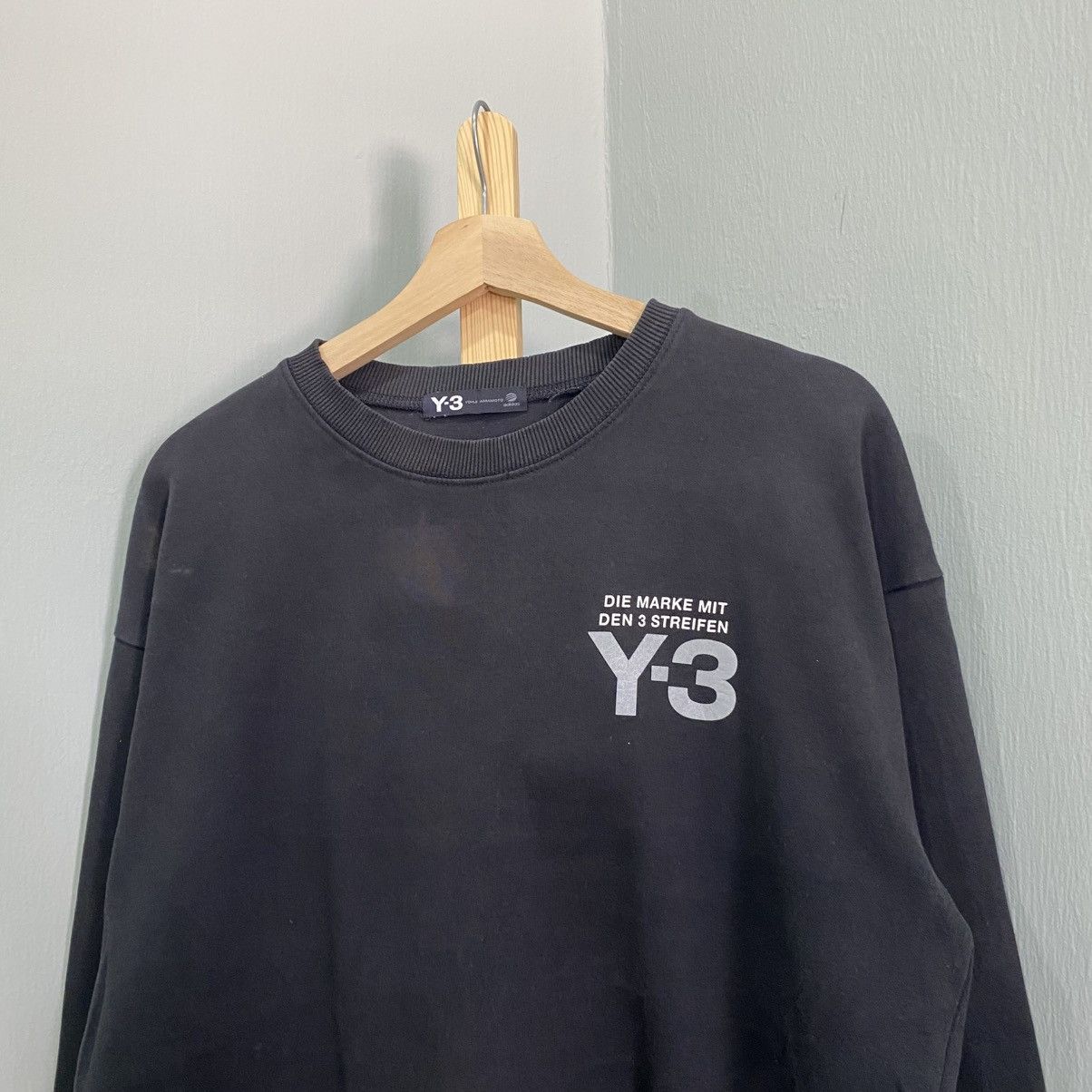 Adidas × Y-3 Adidas Y-3 Yohji Yamamoto Stacked Logo Sweatshirt Black Size US XL / EU 56 / 4 - 3 Thumbnail