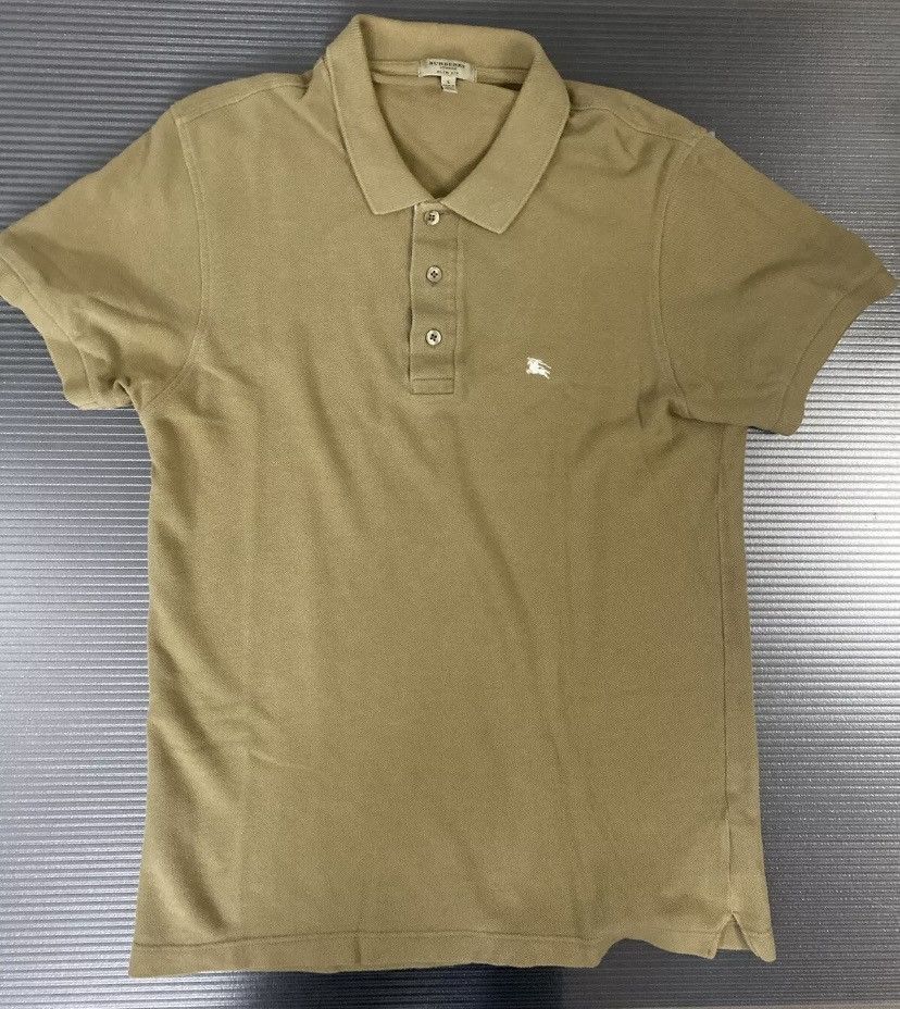 Burberry Burberry 🇬🇧 Slim Fit 3 btn logo polo L fatigue brown cotton Size US L / EU 52-54 / 3 - 11 Thumbnail