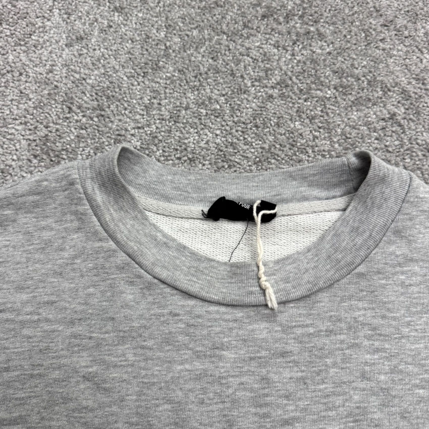 Vintage Monoprix Pullover Sweatshirt Womens M Gray Crew Neck Cotton Blend Casual Shirt Size M / US 6-8 / IT 42-44 - 3 Thumbnail