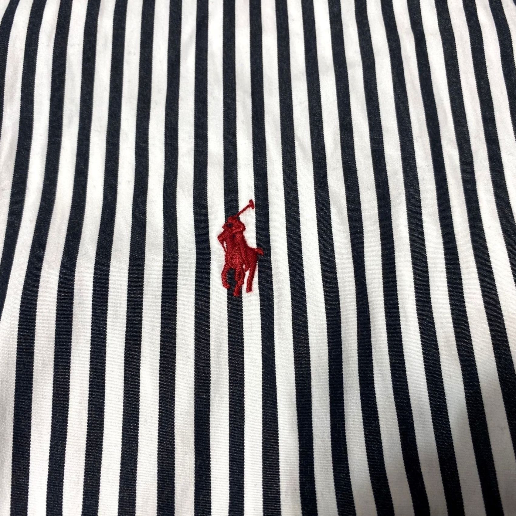 Ralph Lauren Ralph Lauren Shirt Mens XL Long Sleeve Button-Up Black Striped 100% Cotton 7488 Size US XL / EU 56 / 4 - 6 Thumbnail