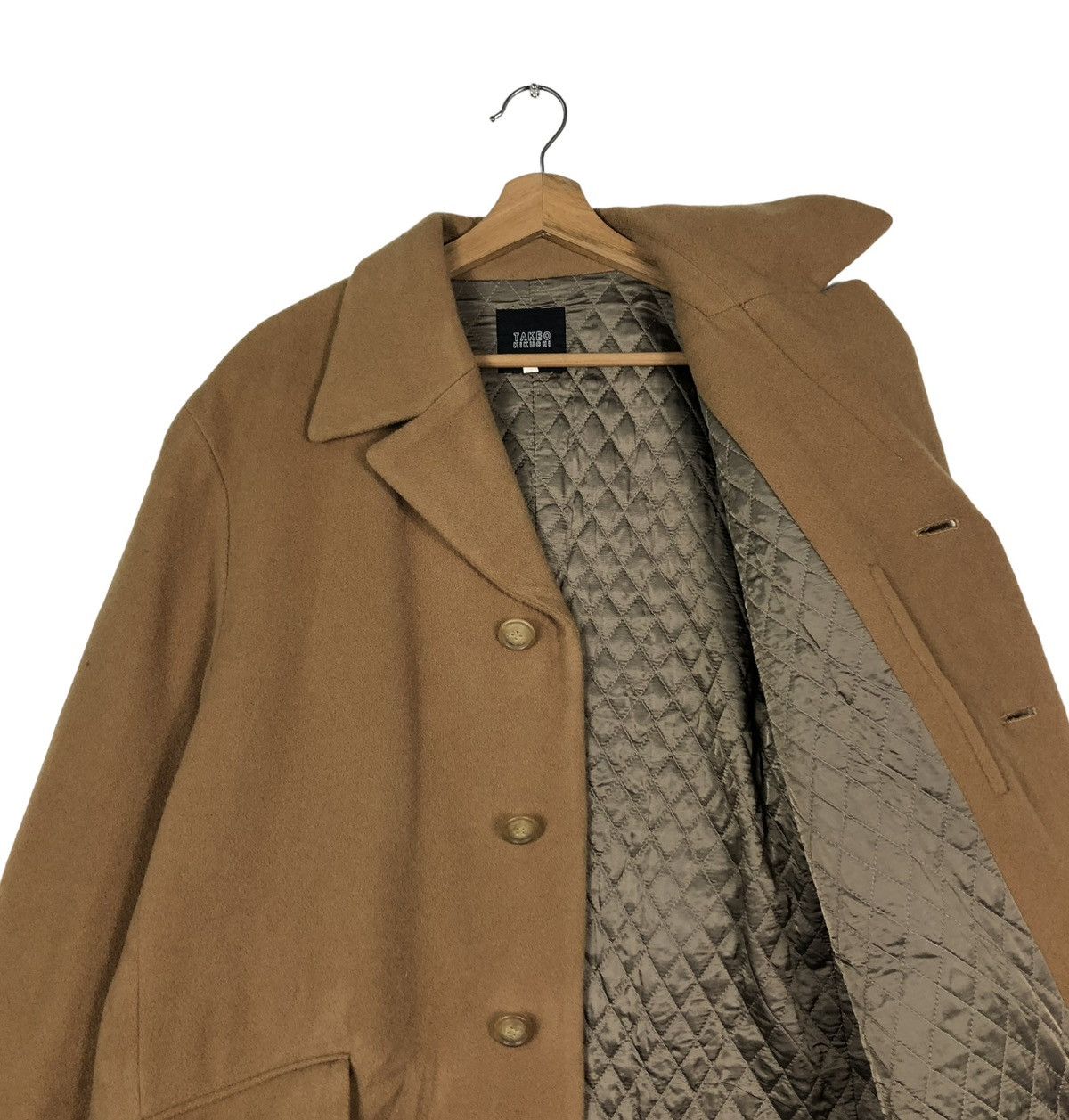 Japanese Brand 🔥VINTAGE LONG JACKET WOOL HERRINGBONE TAKEO KUKICHI Size US M / EU 48-50 / 2 - 13 Thumbnail