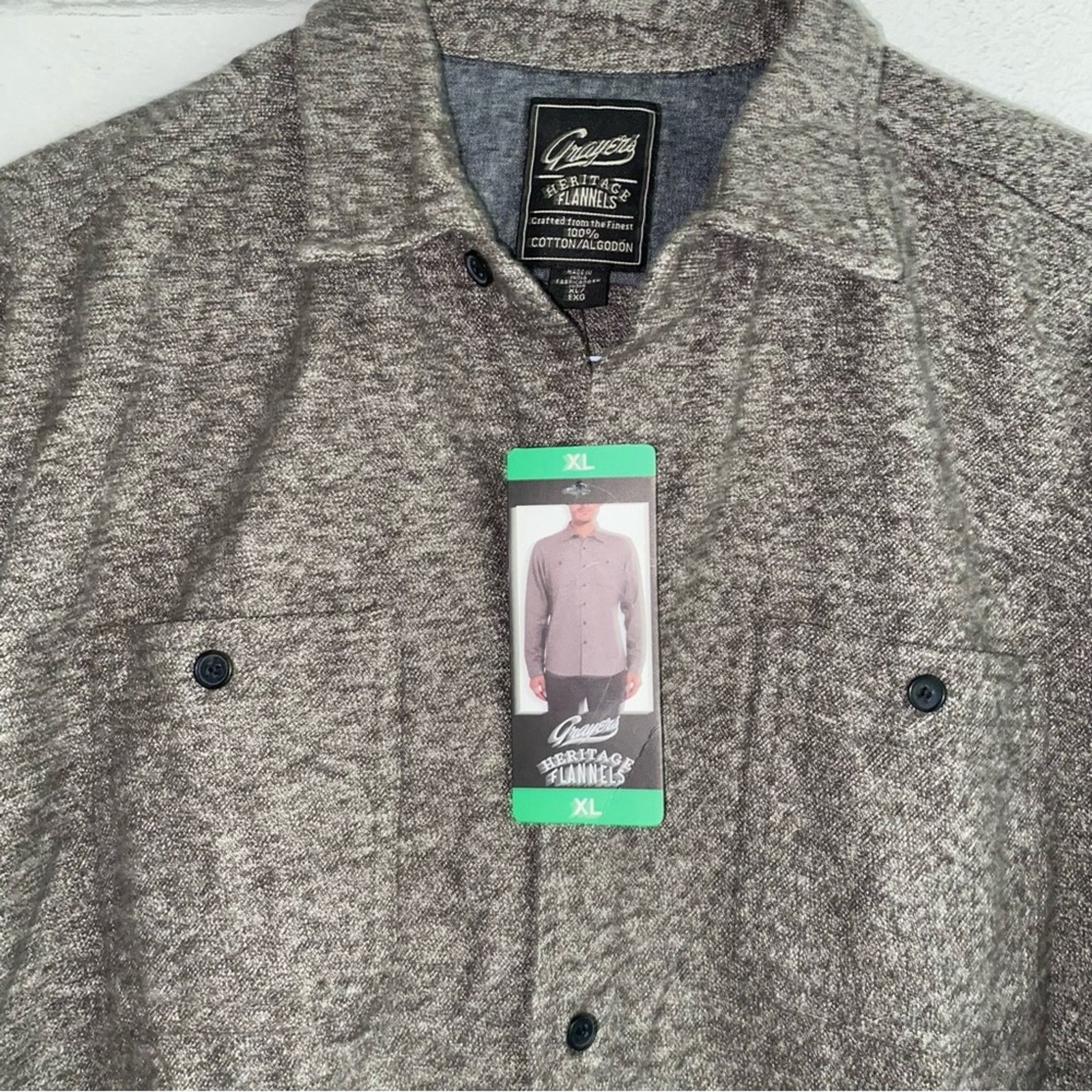 Grayers New! GRAYERS $125 Harrison Heritage Flannel Gray Jaspe XL Size US XL / EU 56 / 4 - 2 Thumbnail
