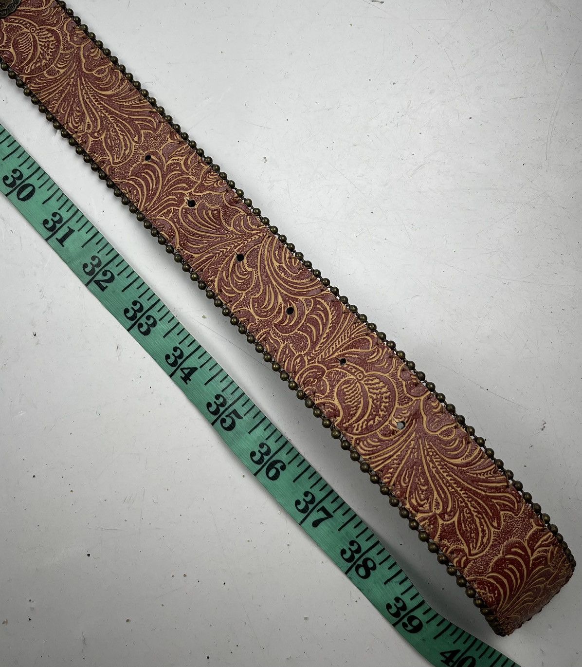 Seditionaries nice designs studded pvc belt tc48 Size 36 - 8 Thumbnail