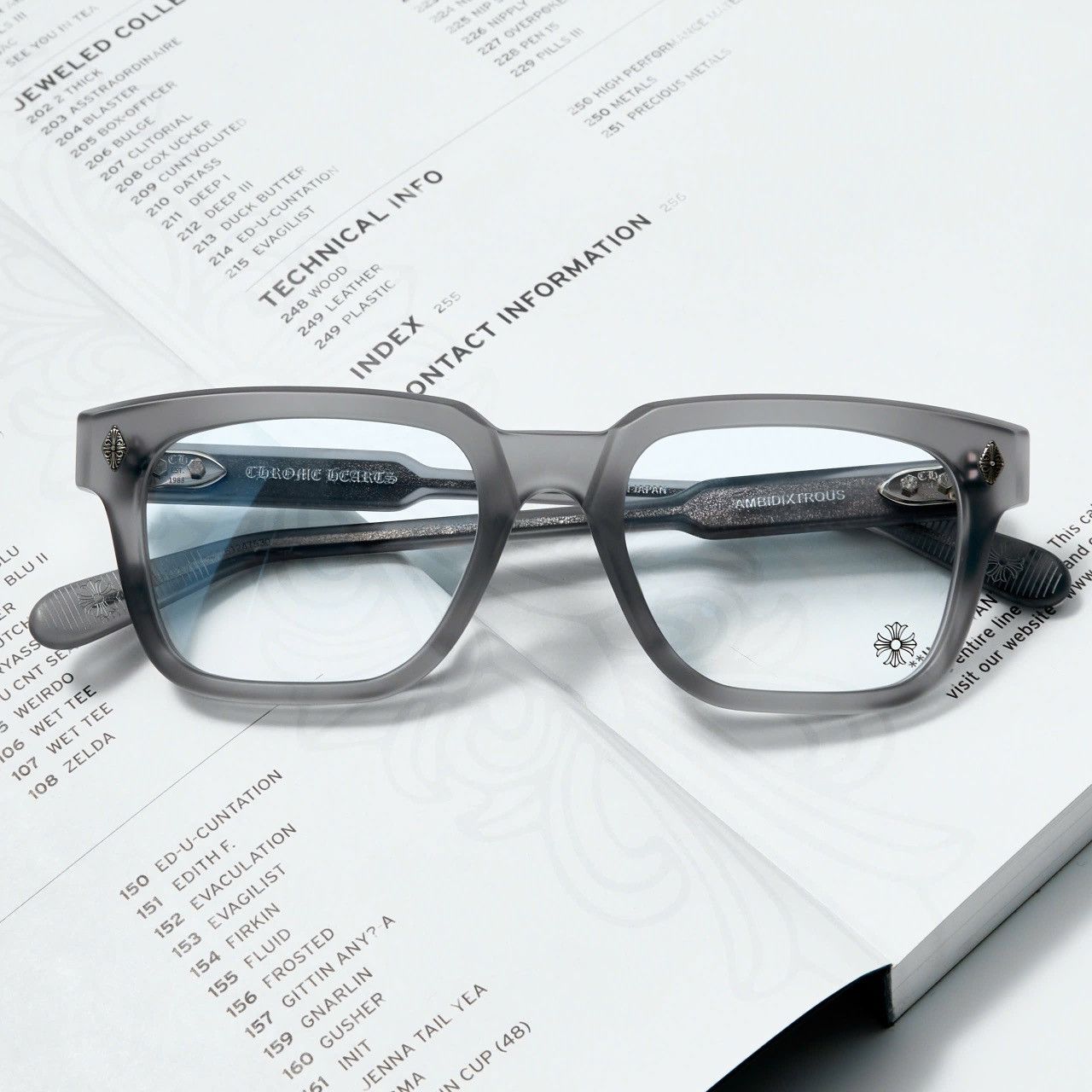 Chrome Hearts CHROME HEARTS AMBIDIXTROUS MATTE GRAPHITE GLASSES Size ONE SIZE - 6 Thumbnail