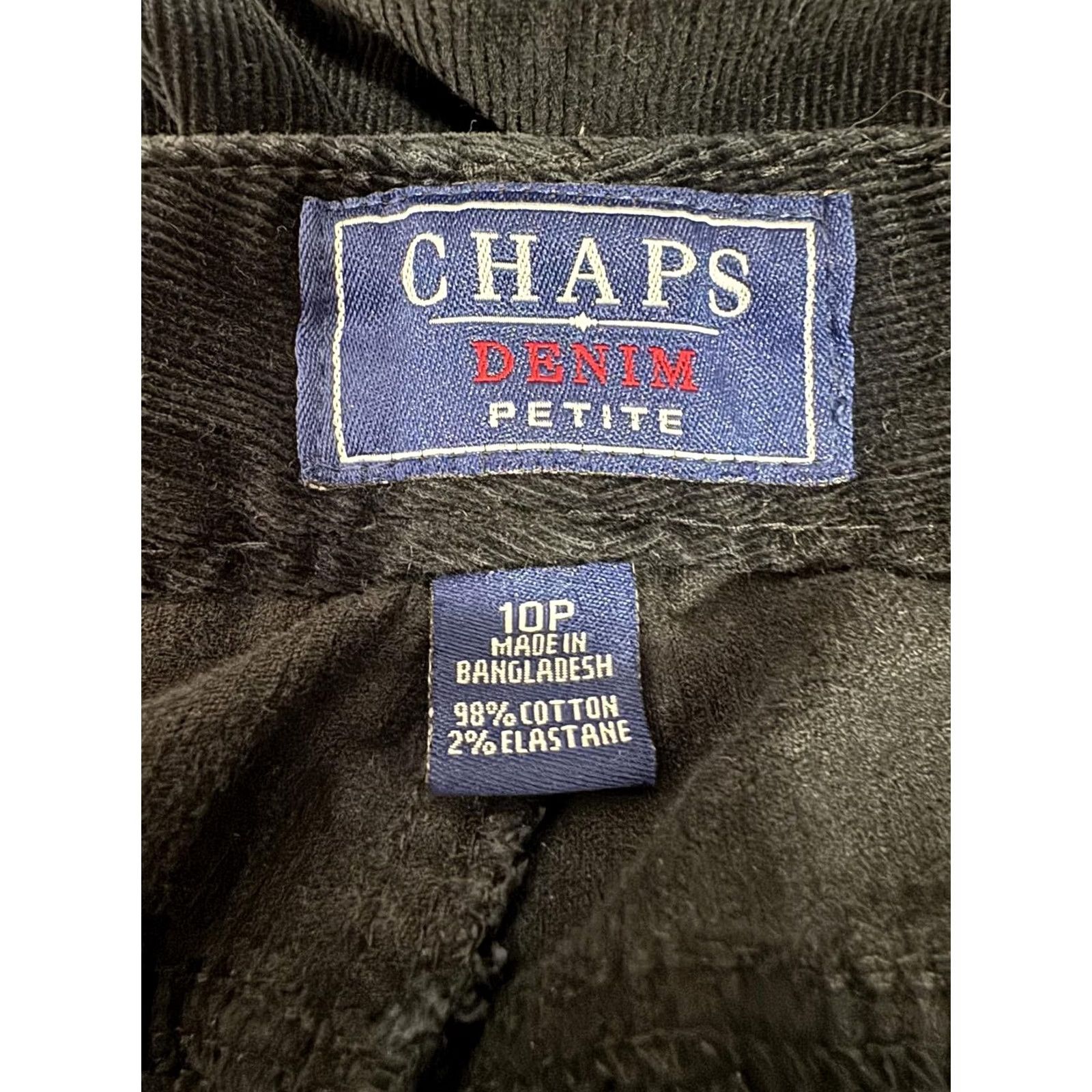 Chaps Chaps Denim Petite Black Corduroy Pants Regular 32 Inseam 26 Womens 32 Black Corduroy Chaps Pants Size 24" / US 00 / IT 34 - 3 Thumbnail