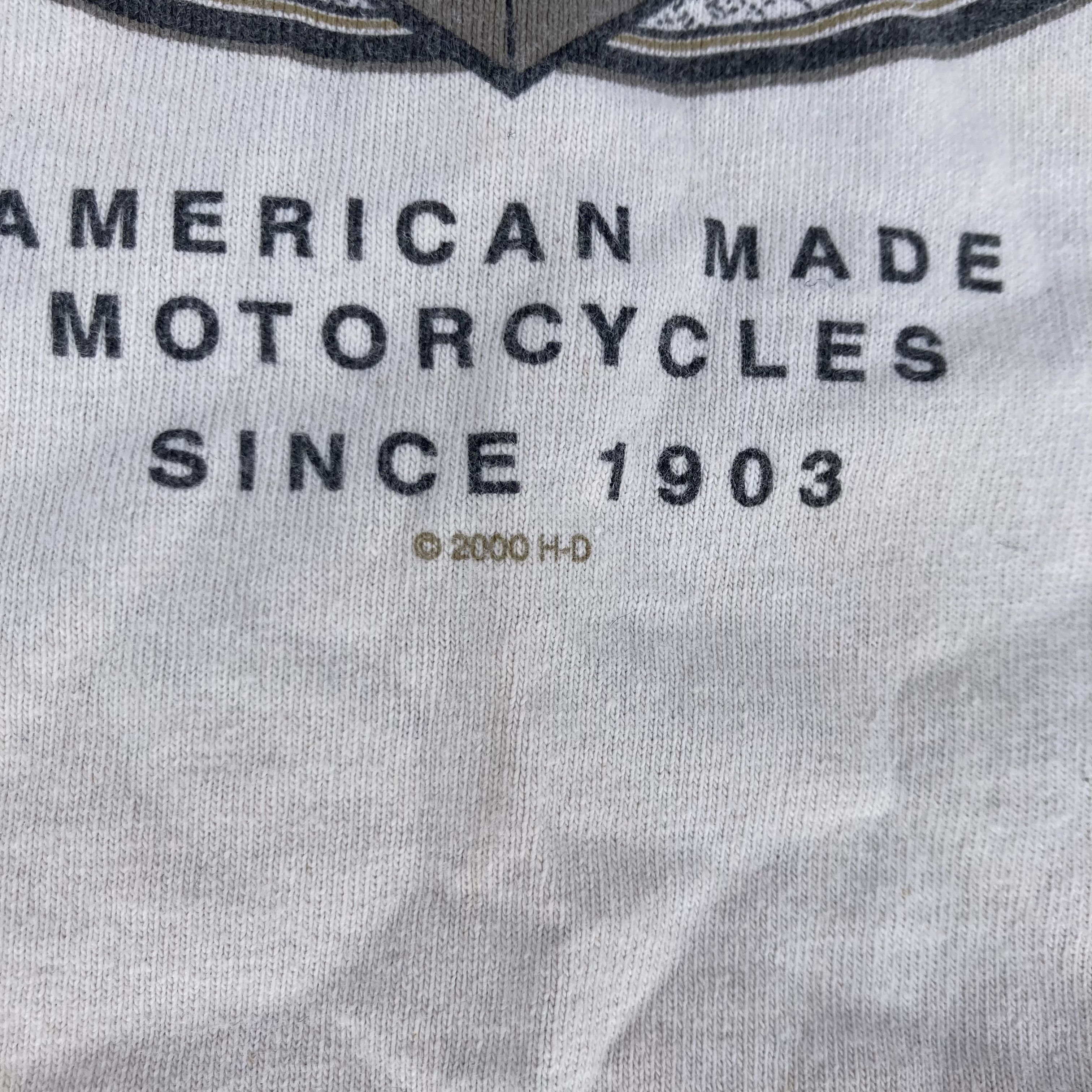 Harley Davidson Vintage 2k Harley Davidson Two Tone Tee Size US XL / EU 56 / 4 - 2 Thumbnail