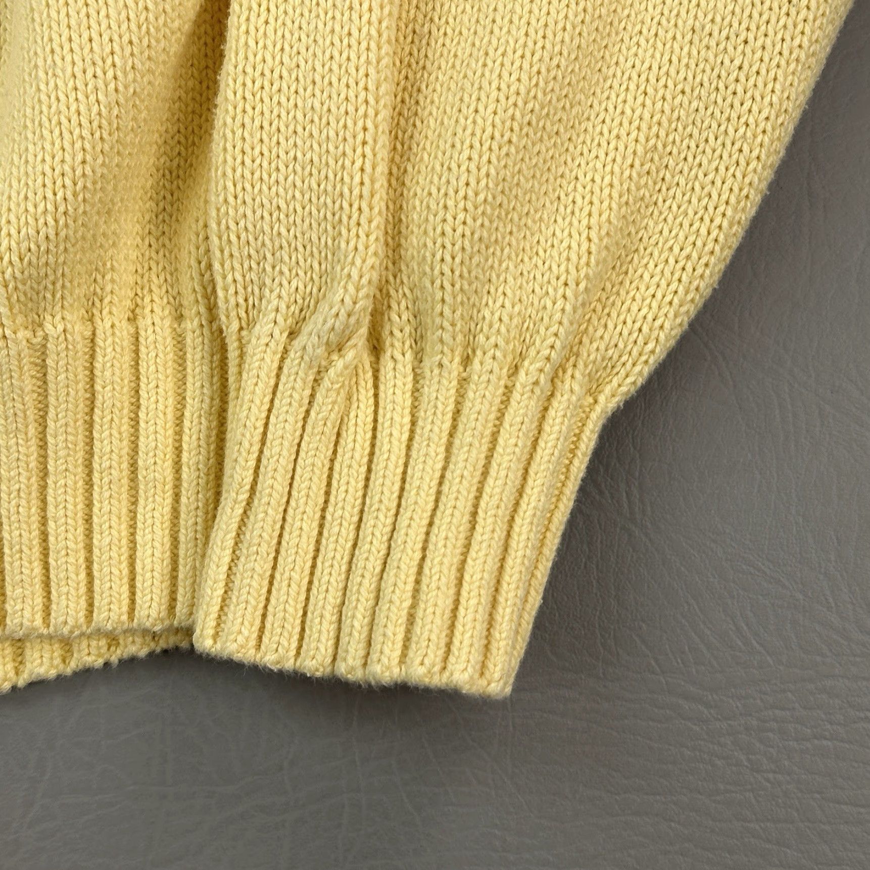 Vintage VINTAGE Lord Jeff Sweater Mens M Yellow Cotton Knit Crewneck Pullover USA Size US M / EU 48-50 / 2 - 6 Thumbnail