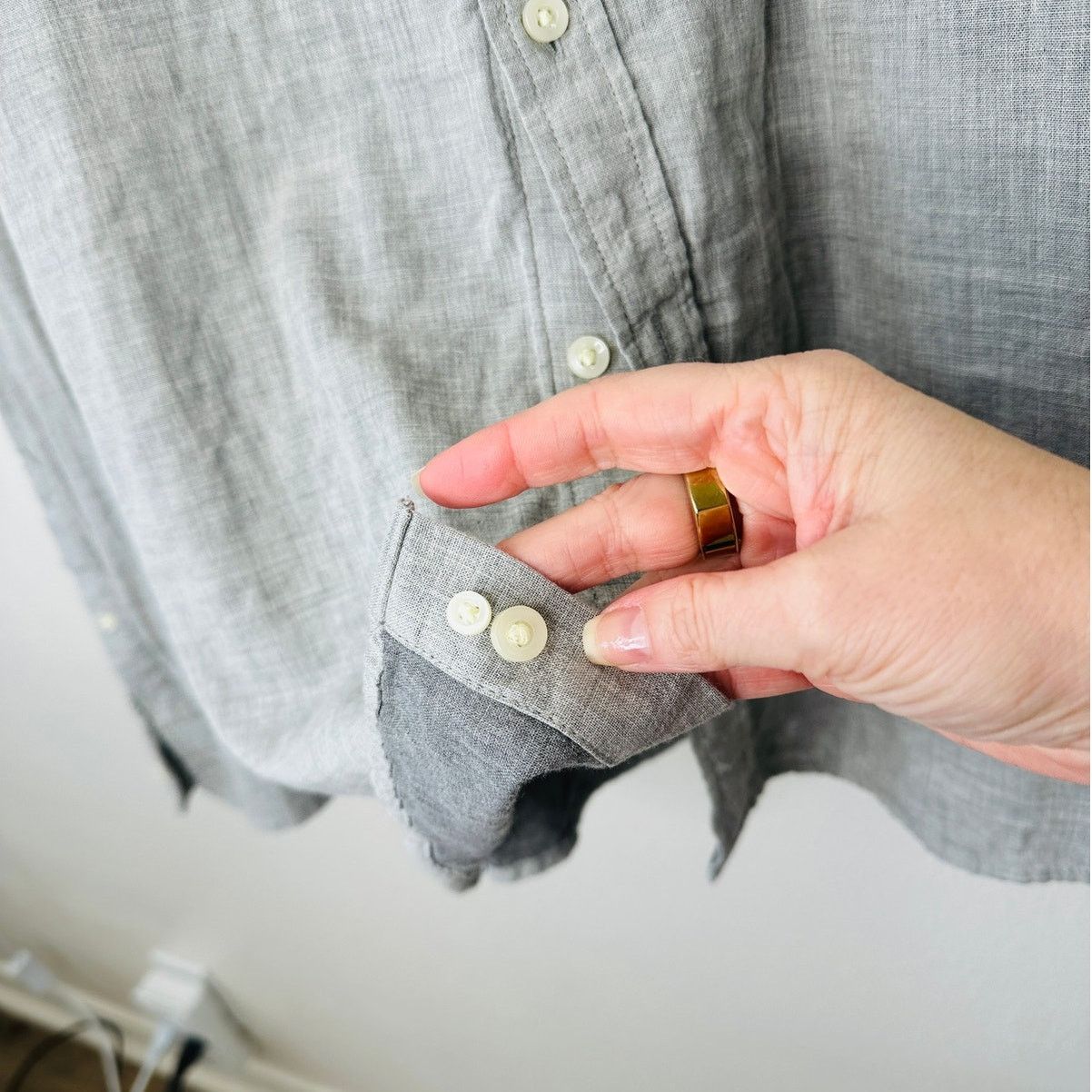 Other Goodfellow Light Gray Linen Long Sleeve Button Shirt 2XL Size US XXL / EU 58 / 5 - 6 Thumbnail