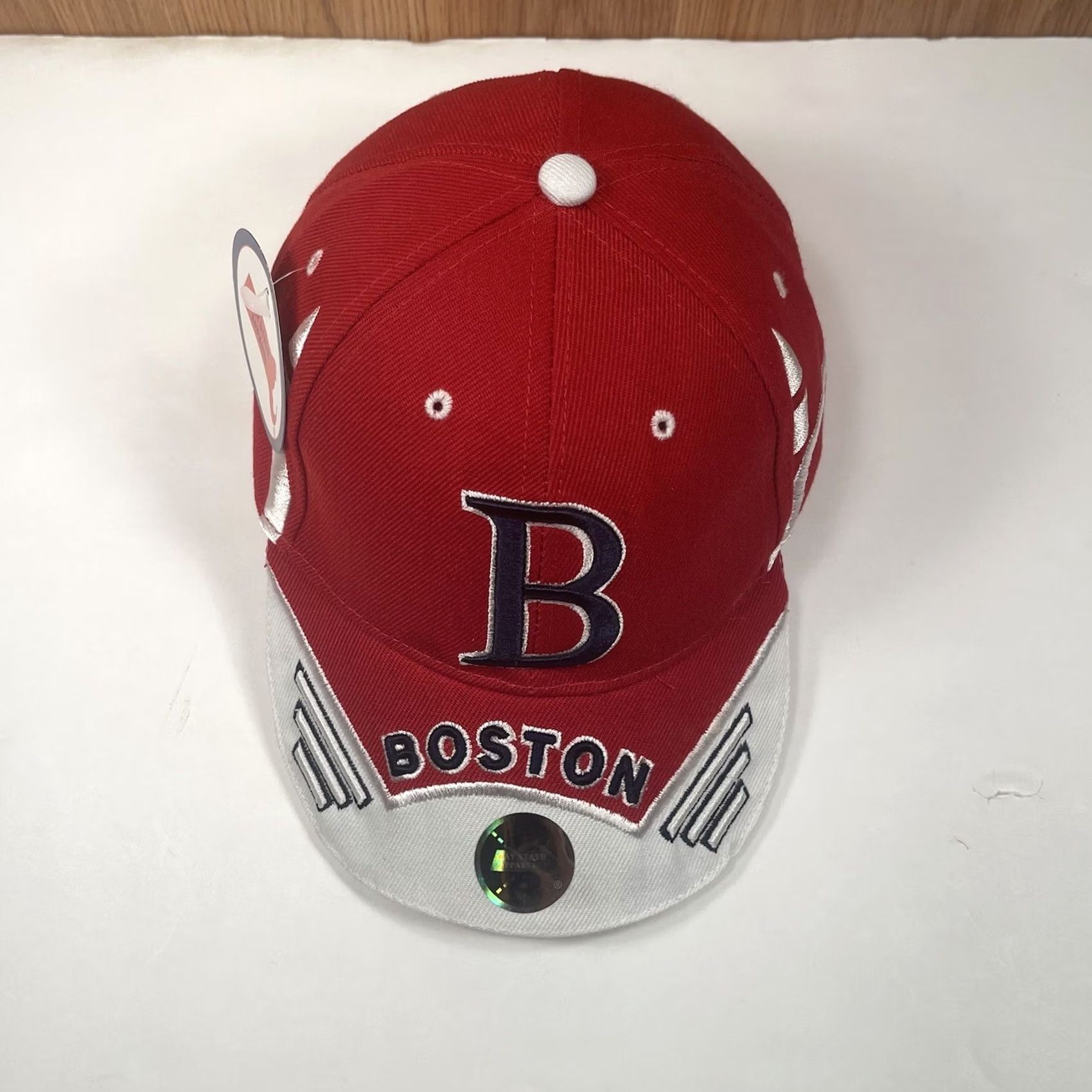 Vintage Bay State Apparel Boston Cap Embroidered Adult Adjustable StrapBack BaseHat Size ONE SIZE - 2 Thumbnail