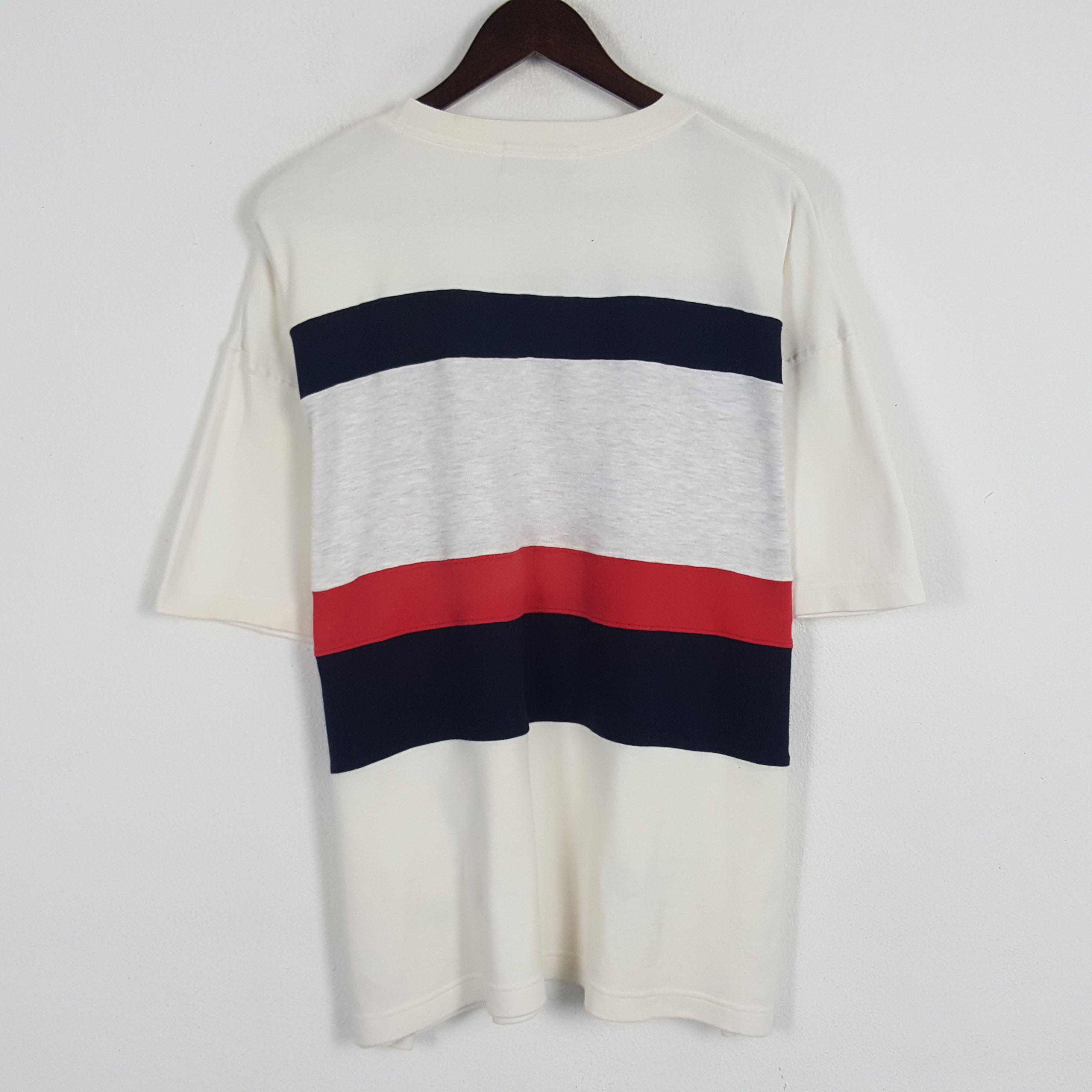 Gianni Valentino × Valentino × Vintage Vintage Gianni Valentino Italy Stripe Tshirt Size US XXL / EU 58 / 5 - 3 Thumbnail