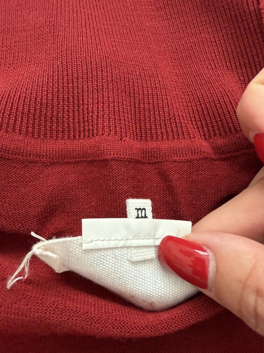 Maison Margiela Burgundy turtleneck Size US M / EU 48-50 / 2 - 6 Thumbnail