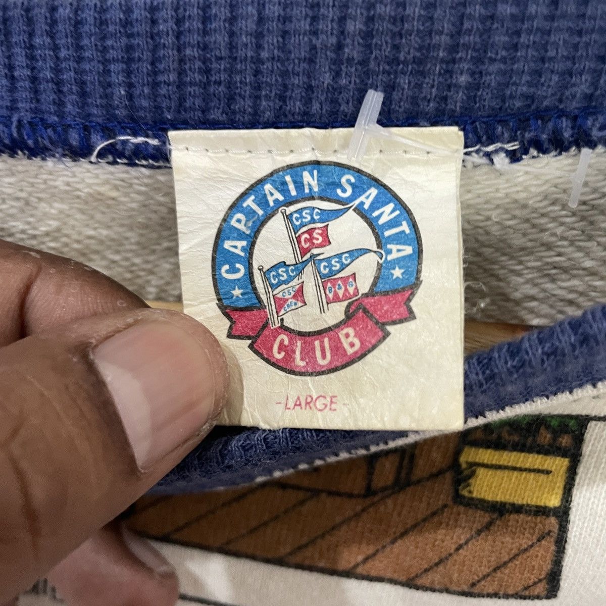 Cartoon Network Vintage 90s Captain Santa Club Sweatshirt Size US XL / EU 56 / 4 - 5 Thumbnail