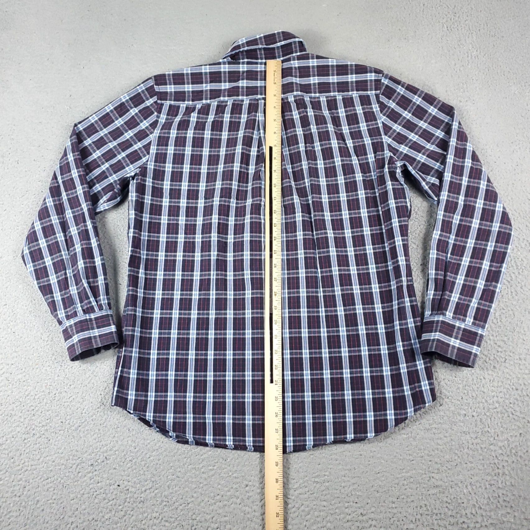 Nautica Nautica Shirt Mens Medium Blue Plaid Button-Up Long Sleeve Casual Business Formal Cotton Regular Collar Down Mens Size US M / EU 48-50 / 2 - 4 Thumbnail