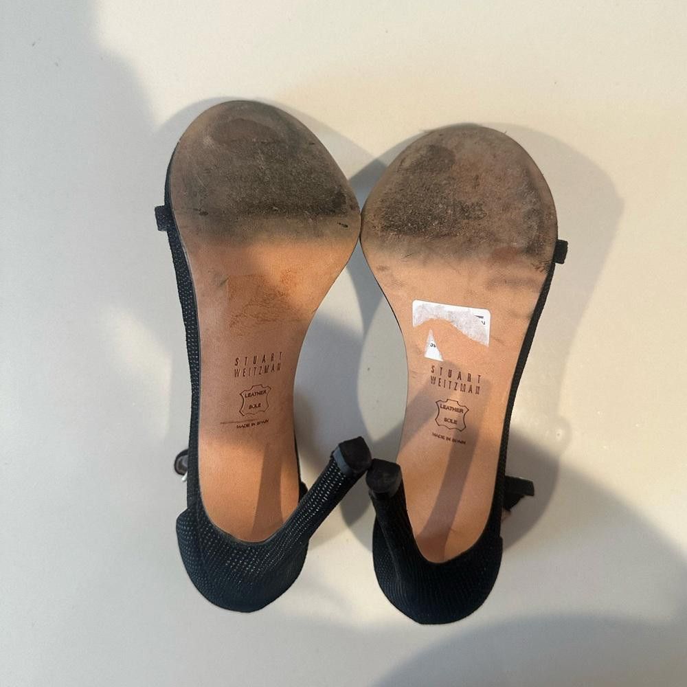 Stuart Weitzman Stuart Weitzman Nudist Black Goosebump Leather Sandals 6.5 Size US 6.5 / IT 36.5 - 8 Thumbnail