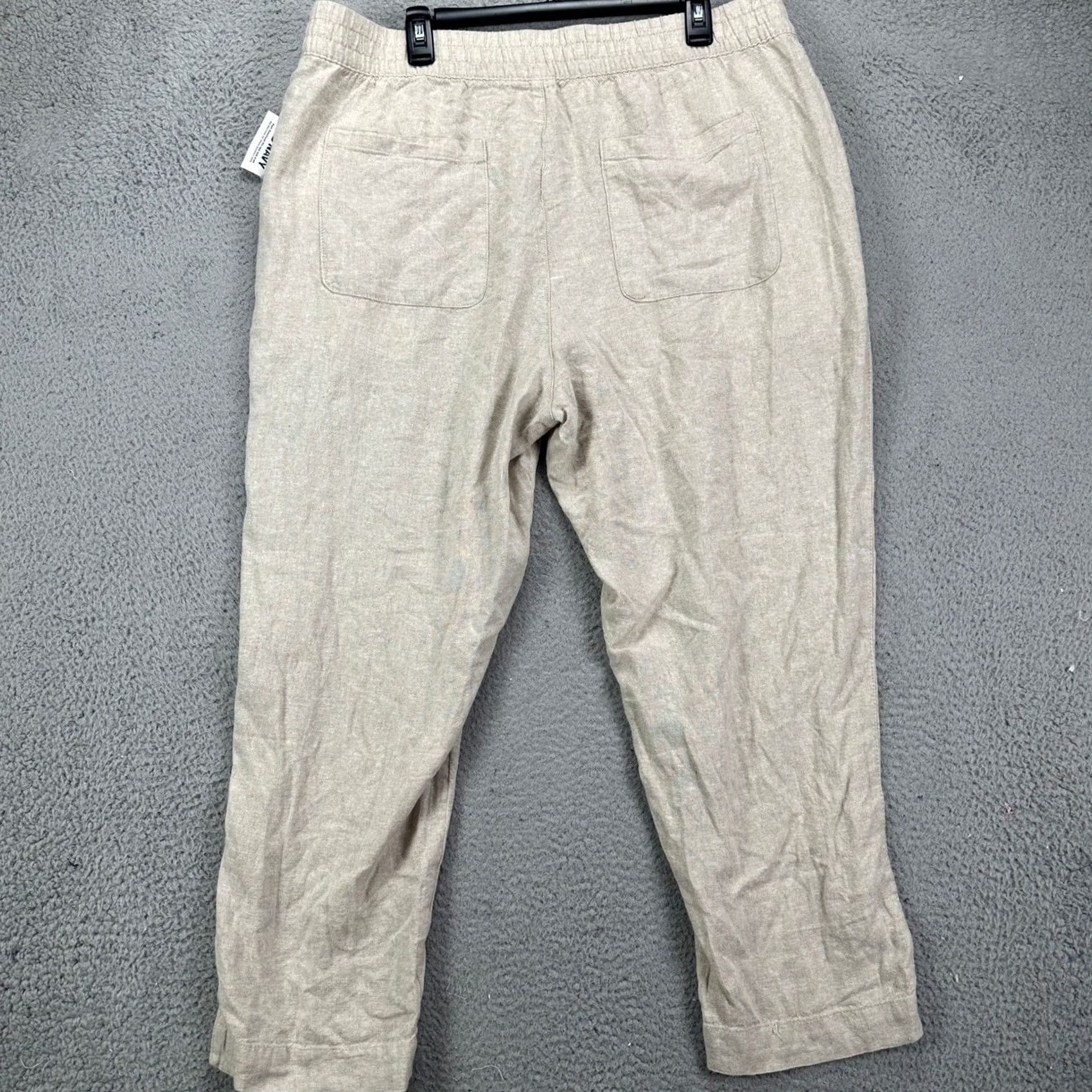 Old Navy Old Navy Womens Pants XL Beige Comfort Stretch Waistband Linen Blend NEW Size 40" / US 18 - 2 Thumbnail