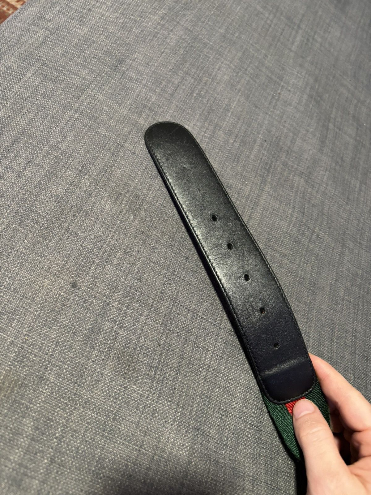 Designer × Gucci Gucci Web Belt with G Buckle Size 32 - 7 Thumbnail