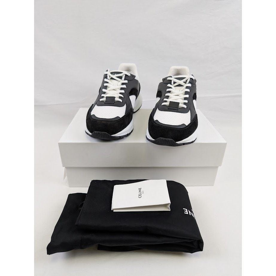 Celine o1rshd1 Low Lace-Up Sneakers in Black/Optic White Size US 12 / EU 45 - 13 Thumbnail