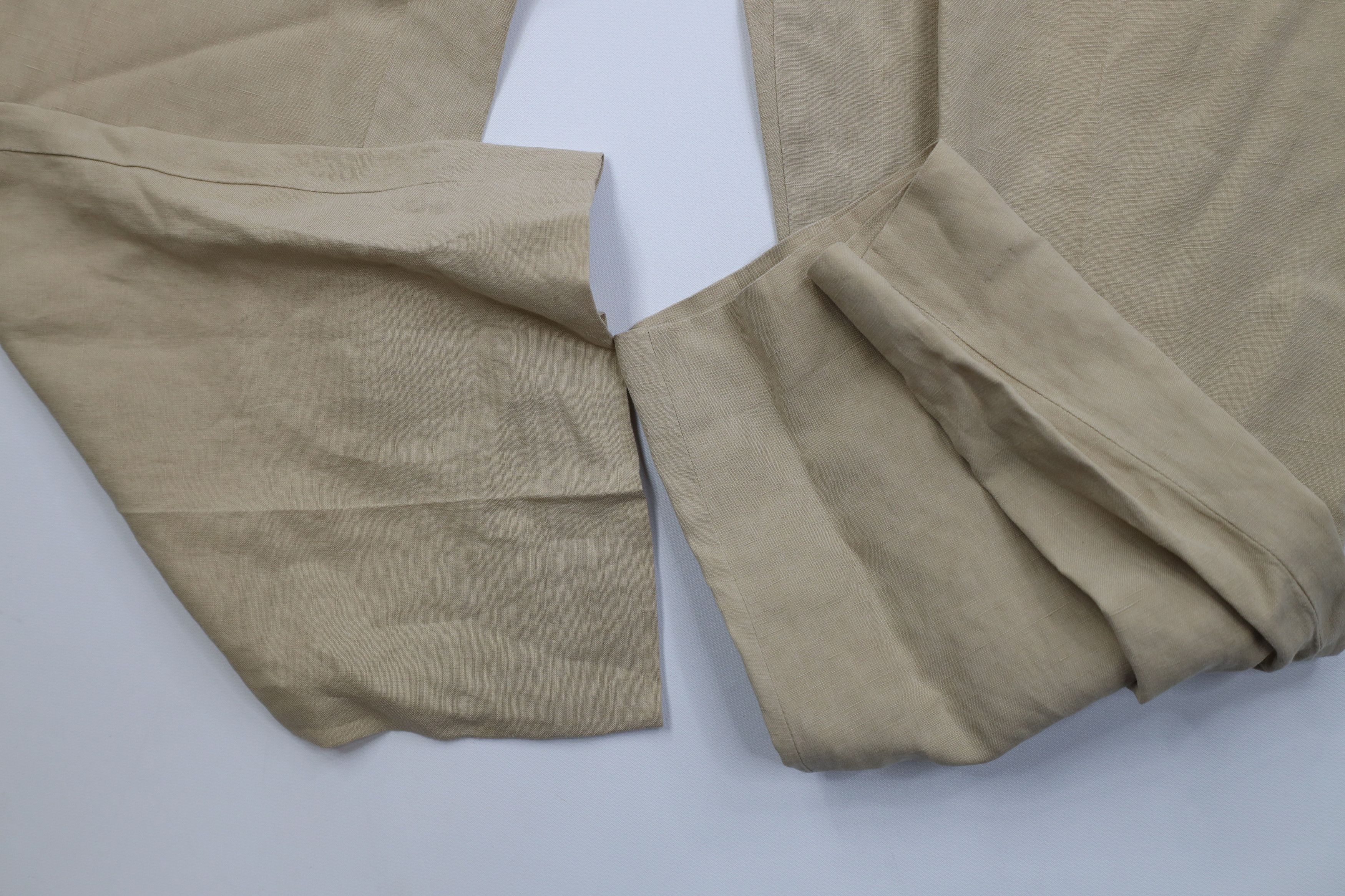 Ralph Lauren Vintage 90s Ralph Lauren Linen Wide Leg Chino Pants Beige Size US 36 / EU 52 - 6 Thumbnail