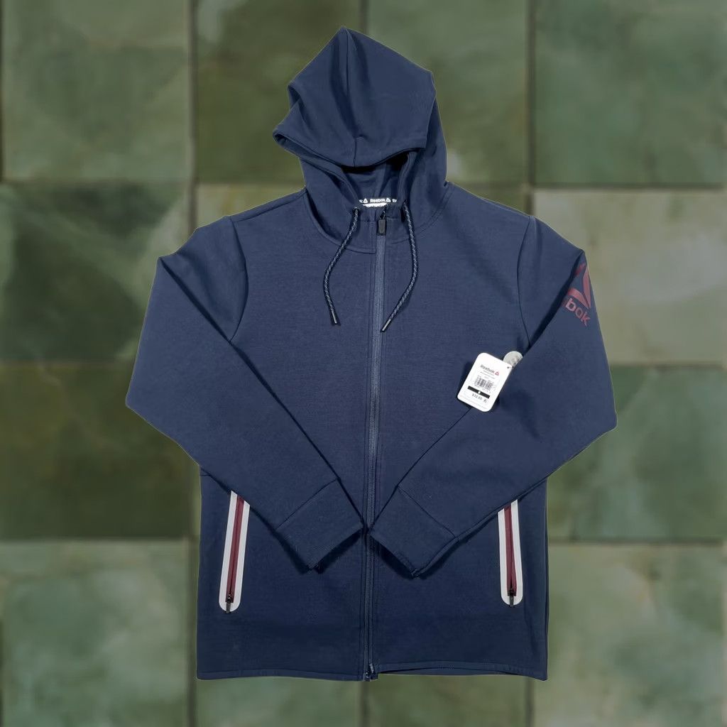 Reebok Reebok Classic Hoodie Mens S Navy Full Zip Pockets Size US S / EU 44-46 / 1 - 1 Thumbnail