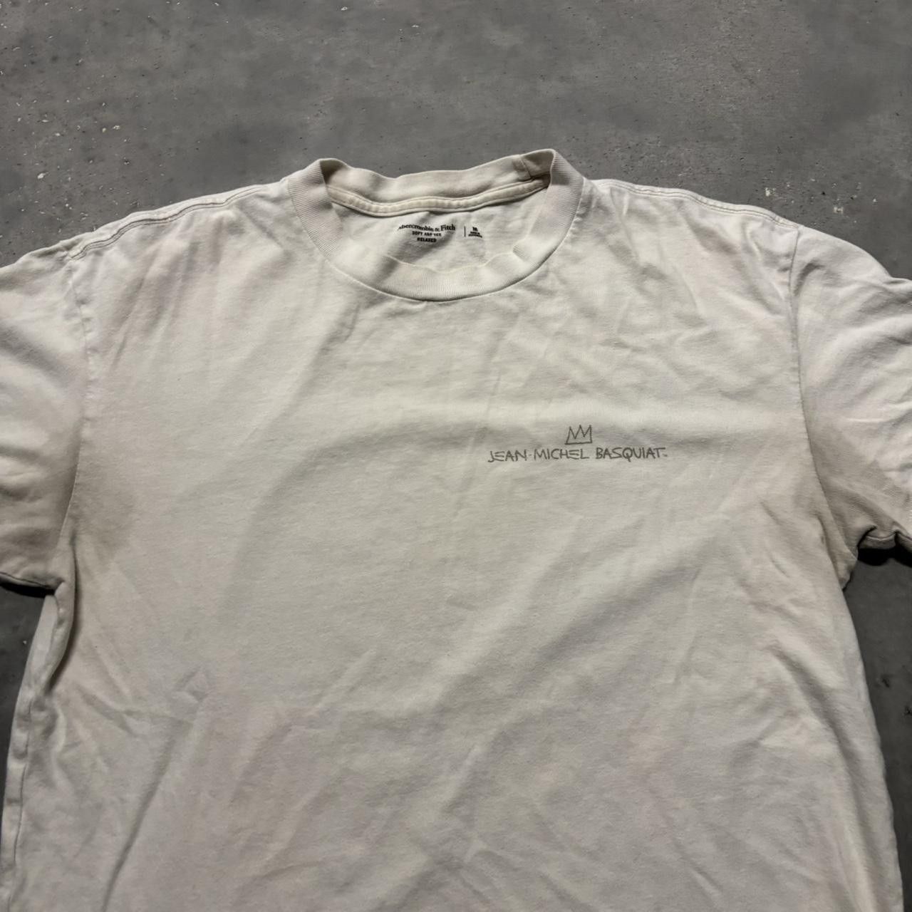 Vintage Crazy Vintage Y2K/2000s White Jean-Michael Basquiat Art Tee! Size US M / EU 48-50 / 2 - 3 Thumbnail