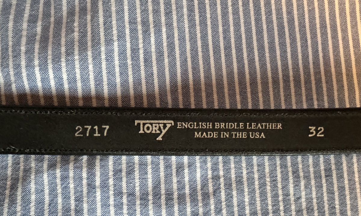 Other Tory English Spur 1” Belt Black/Silver Size 32 - 3 Thumbnail