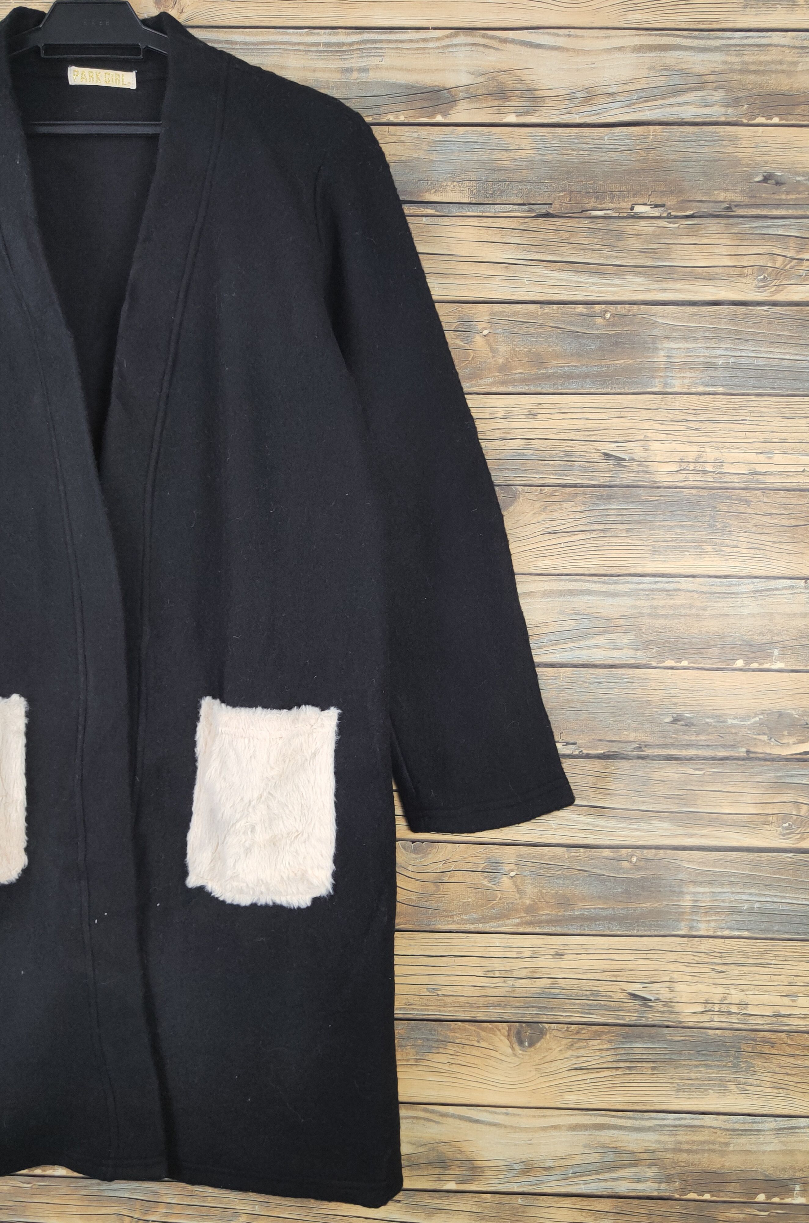 Japanese Brand × Vintage Avant garde fashion by Park Girl Black Long Cardigan Size M / US 6-8 / IT 42-44 - 5 Thumbnail