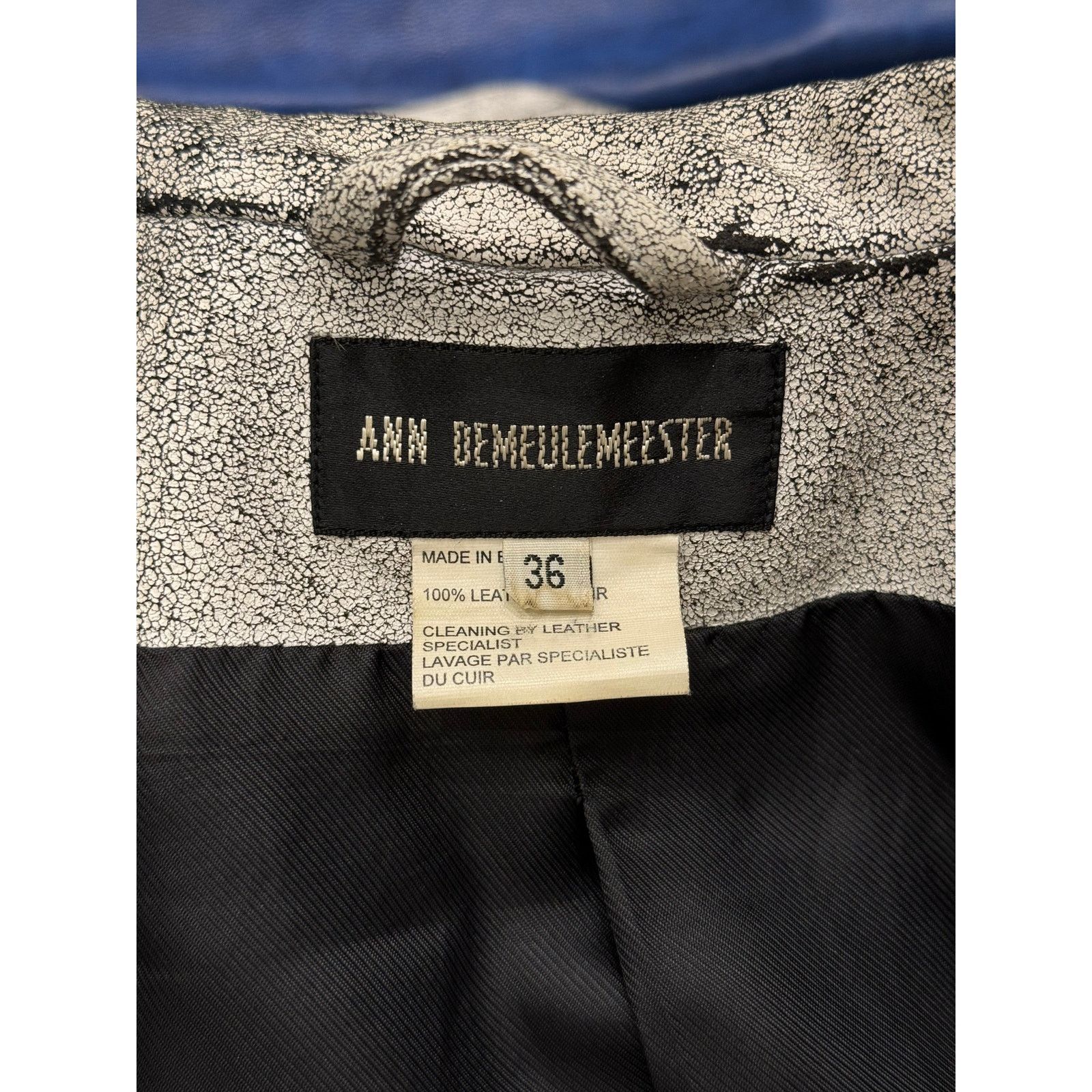 Ann Demeulemeester S/S2002 Ann Demeulemeester runway cracked Napoleon jacket Size XS / US 0-2 / IT 36-38 - 10 Thumbnail