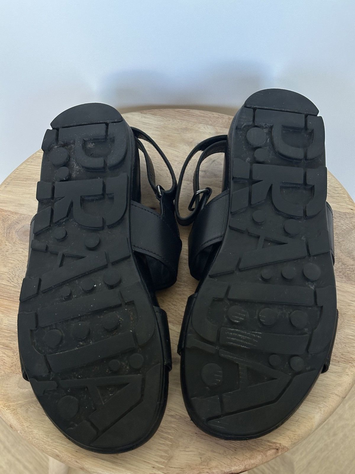 Prada Prada Leather sandals metal logo Size US 6 / IT 36 - 10 Thumbnail