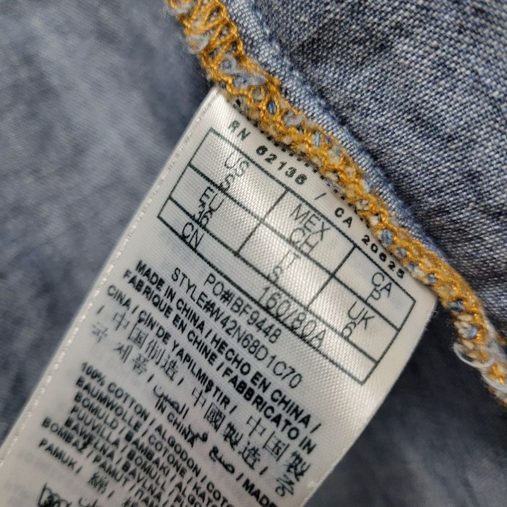 Guess GUESS Women's Denim Cargo Roll-Tab Long-Sleeves Jacket Small Size S / US 4 / IT 40 - 8 Thumbnail