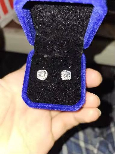 Jewelry Luxury 0.5 CTW Moissanite Stud Earrings | S925 Sterling Silv Size ONE SIZE - 2 Thumbnail