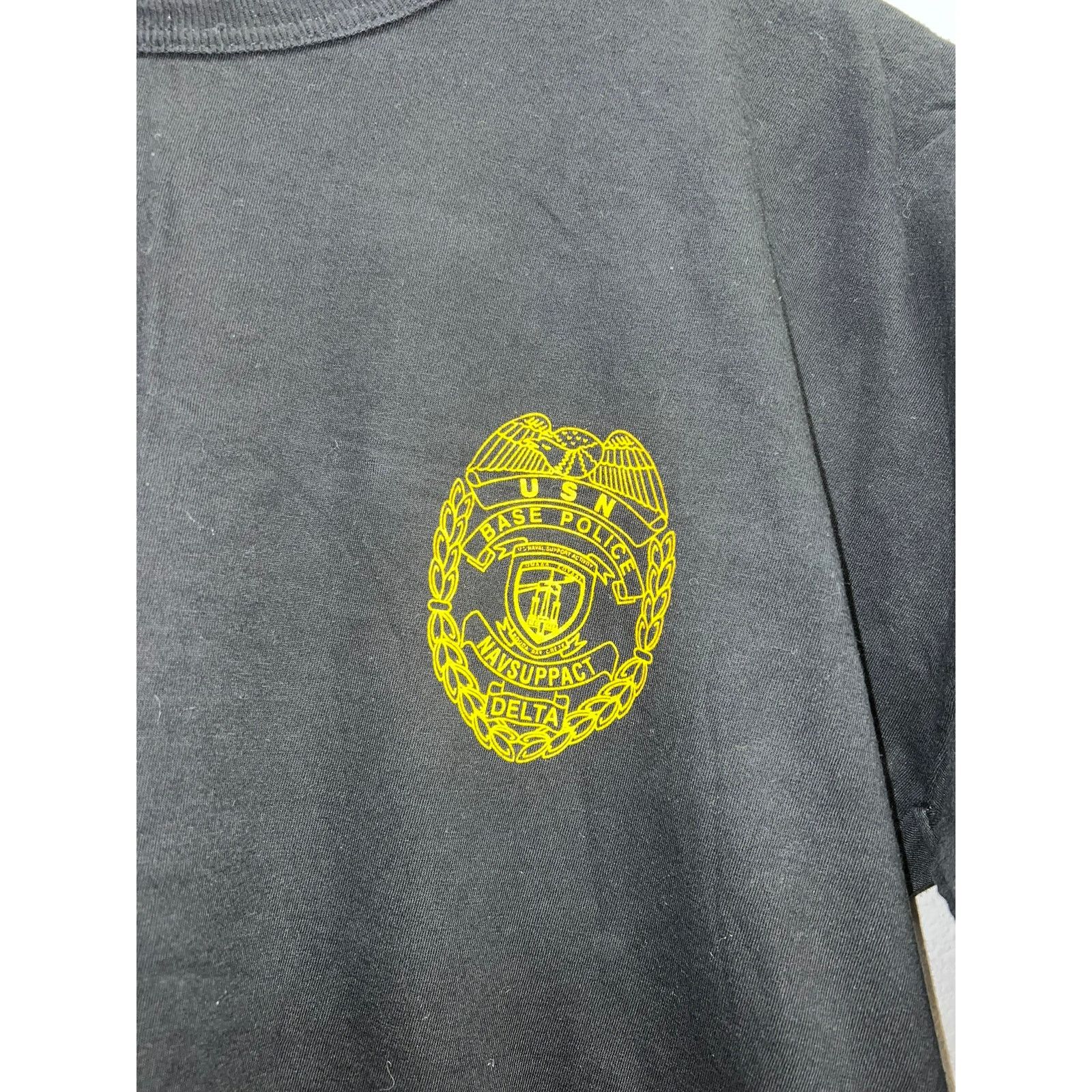 Vintage Vintage Base Police Shirt USN Delta Semper Gumby Greece 90s Size US L / EU 52-54 / 3 - 3 Thumbnail