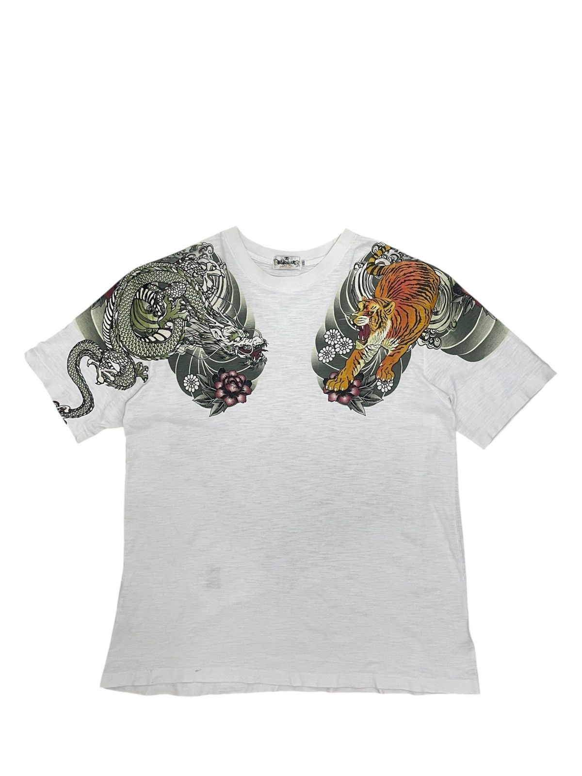 Karakuri Tamashii Y2K Karakuri Tamashii Dragon VS Tiger Overprint Sukajan Tee Size US L / EU 52-54 / 3 - 2 Thumbnail