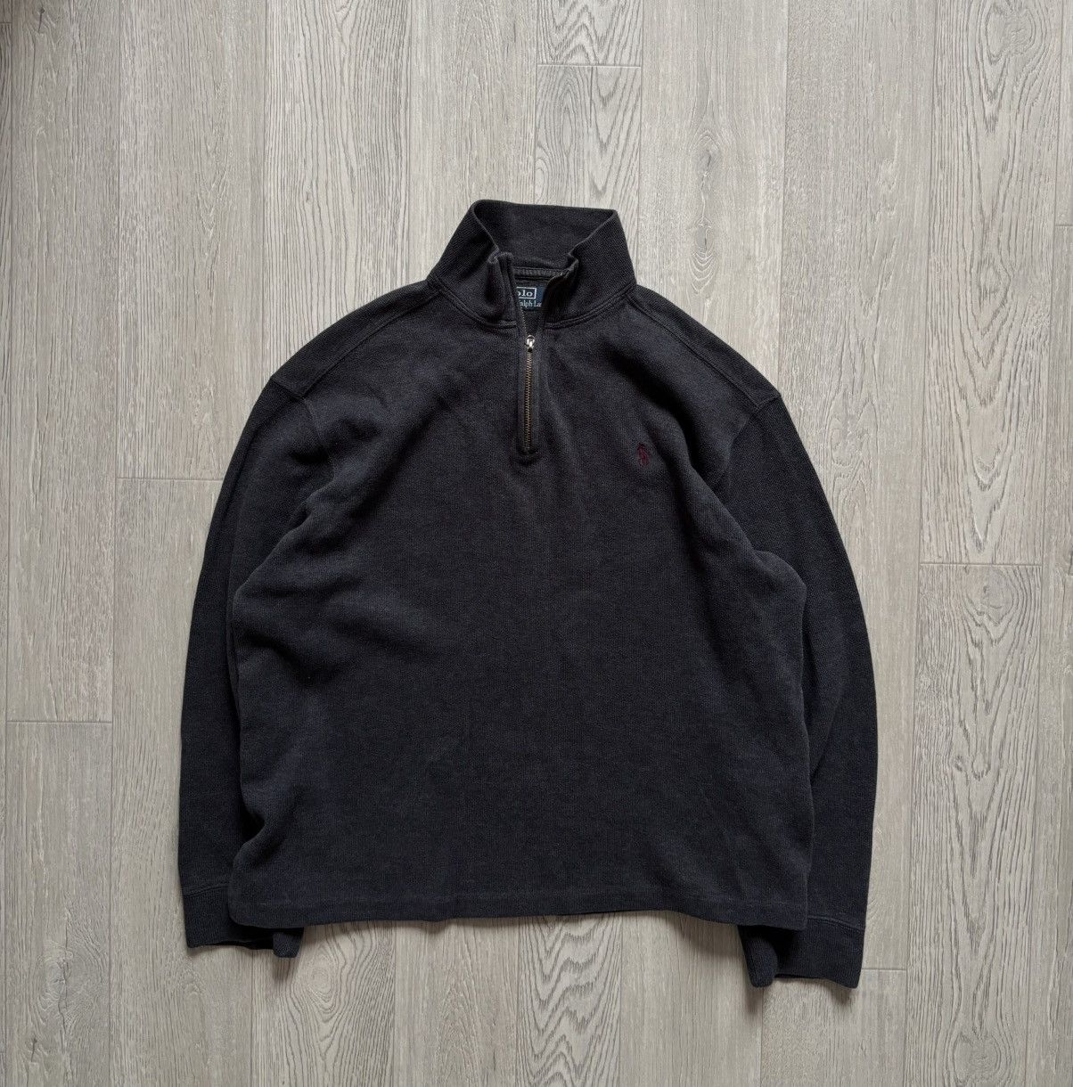 Polo Ralph Lauren × Vintage Vintage Polo Ralph Lauren 1/3 Zip Cotton Sweater Size US M / EU 48-50 / 2 - 1 Thumbnail