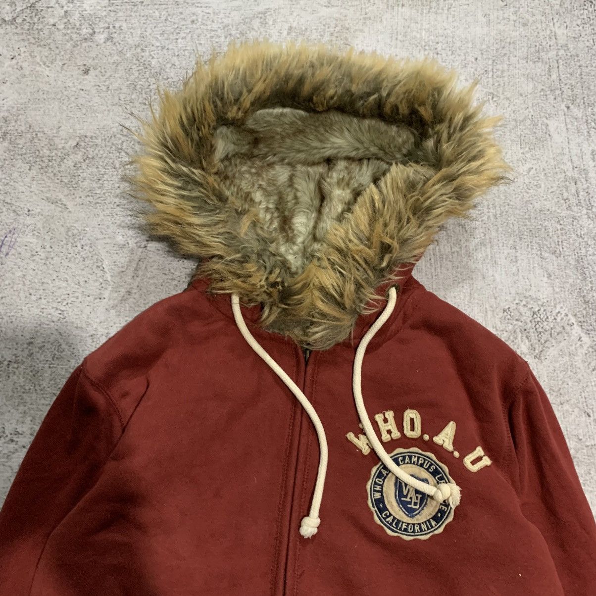 Japanese Brand Whoau zip fur hoodie Size US M / EU 48-50 / 2 - 2 Thumbnail