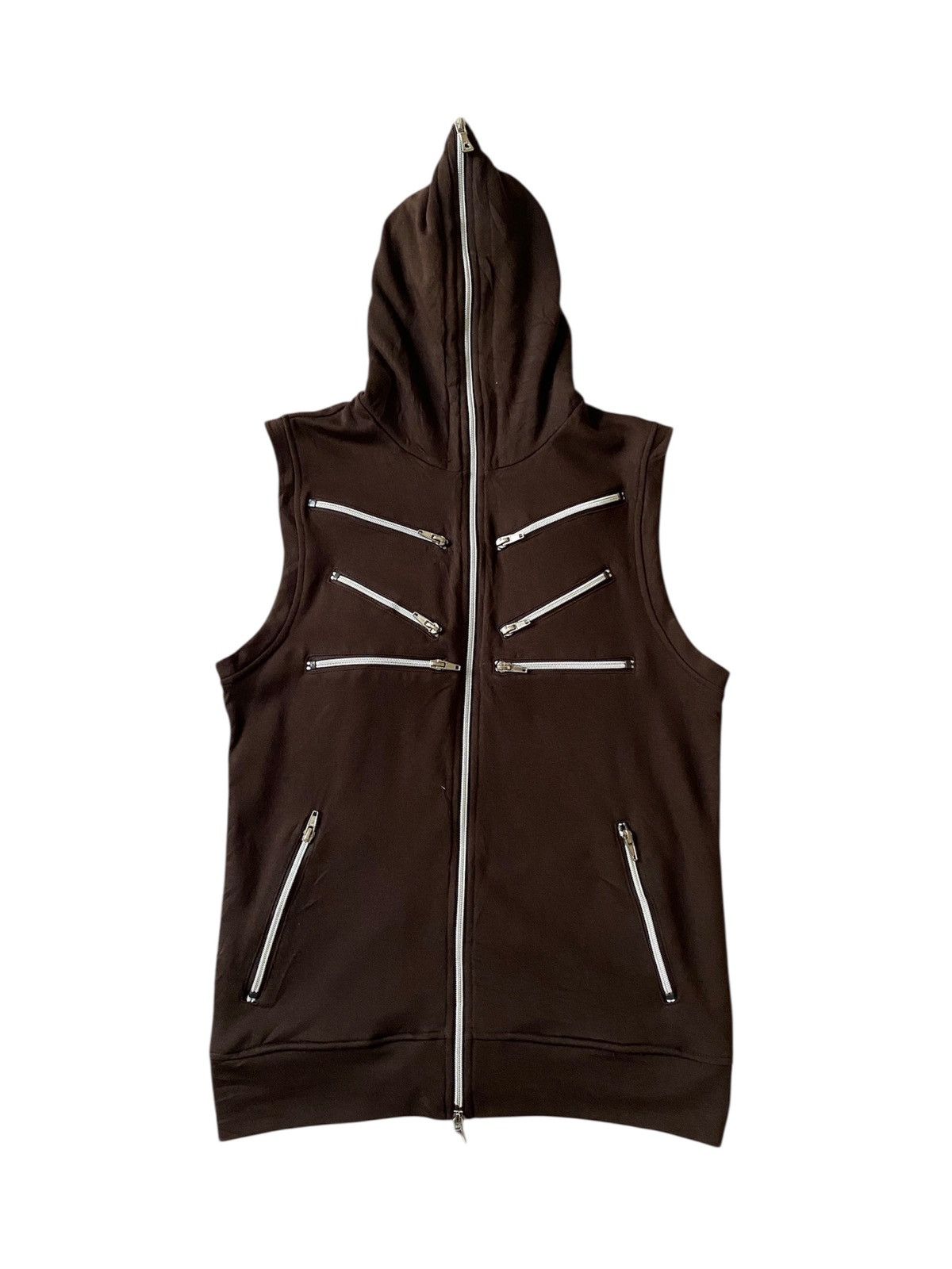 semanticdesign Semantic Design Multi Zipper Sleeveless Hoodie Full Zip Size US M / EU 48-50 / 2 - 2 Thumbnail