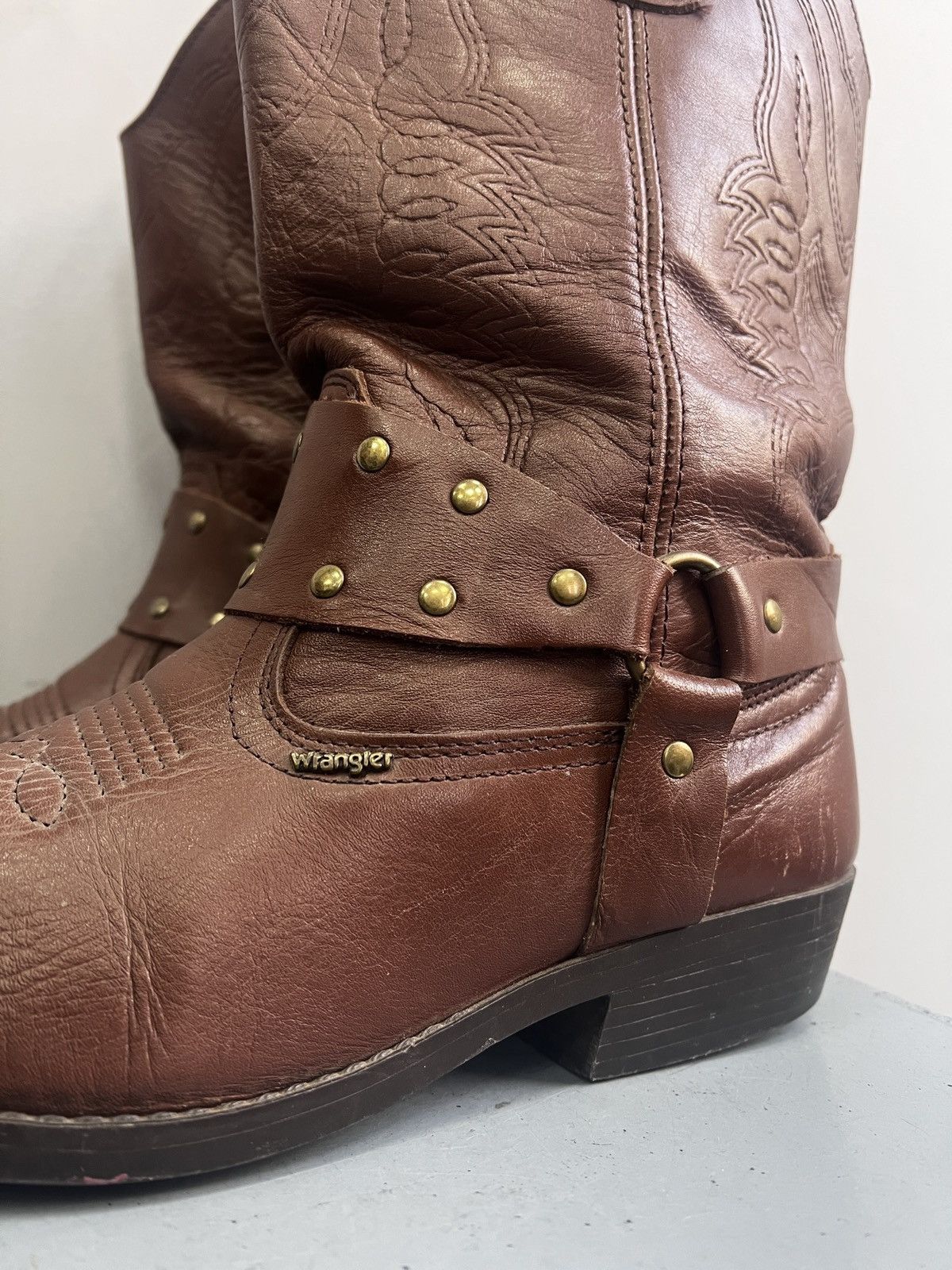 Guidi Cowboy boots brown leather western style Size US 8 / EU 41 - 6 Thumbnail