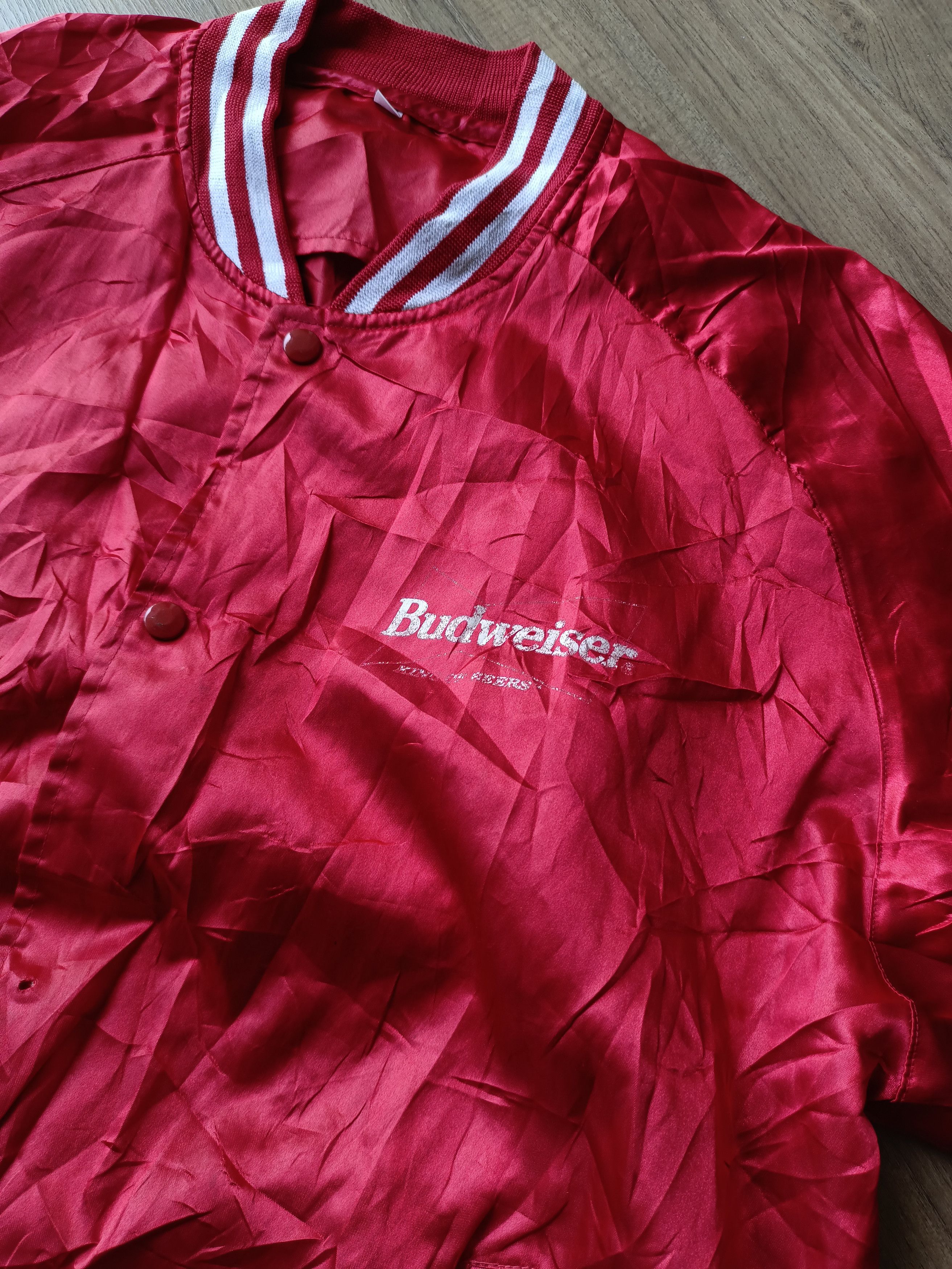 Budweiser × Vintage Vintage 90s Budweiser Spell Out Varsity Light Jacket Size US L / EU 52-54 / 3 - 6 Thumbnail