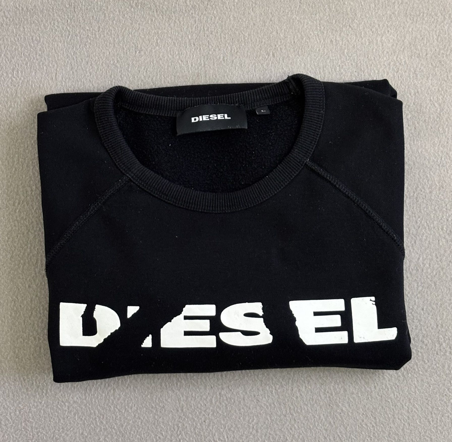 Diesel Diesel Black sweatshirt Big Logo Large Size US L / EU 52-54 / 3 - 17 Thumbnail
