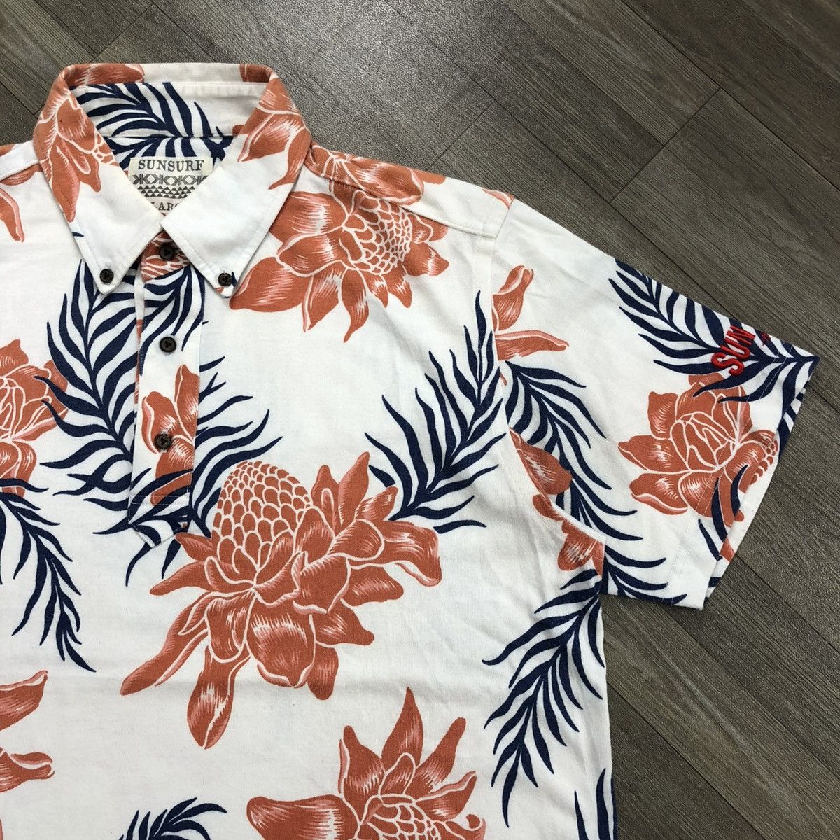 Sun Surf × Toyo Enterprises Vintage Sun Surf Hawaiian Flowers Polo Shirt Size US L / EU 52-54 / 3 - 5 Thumbnail